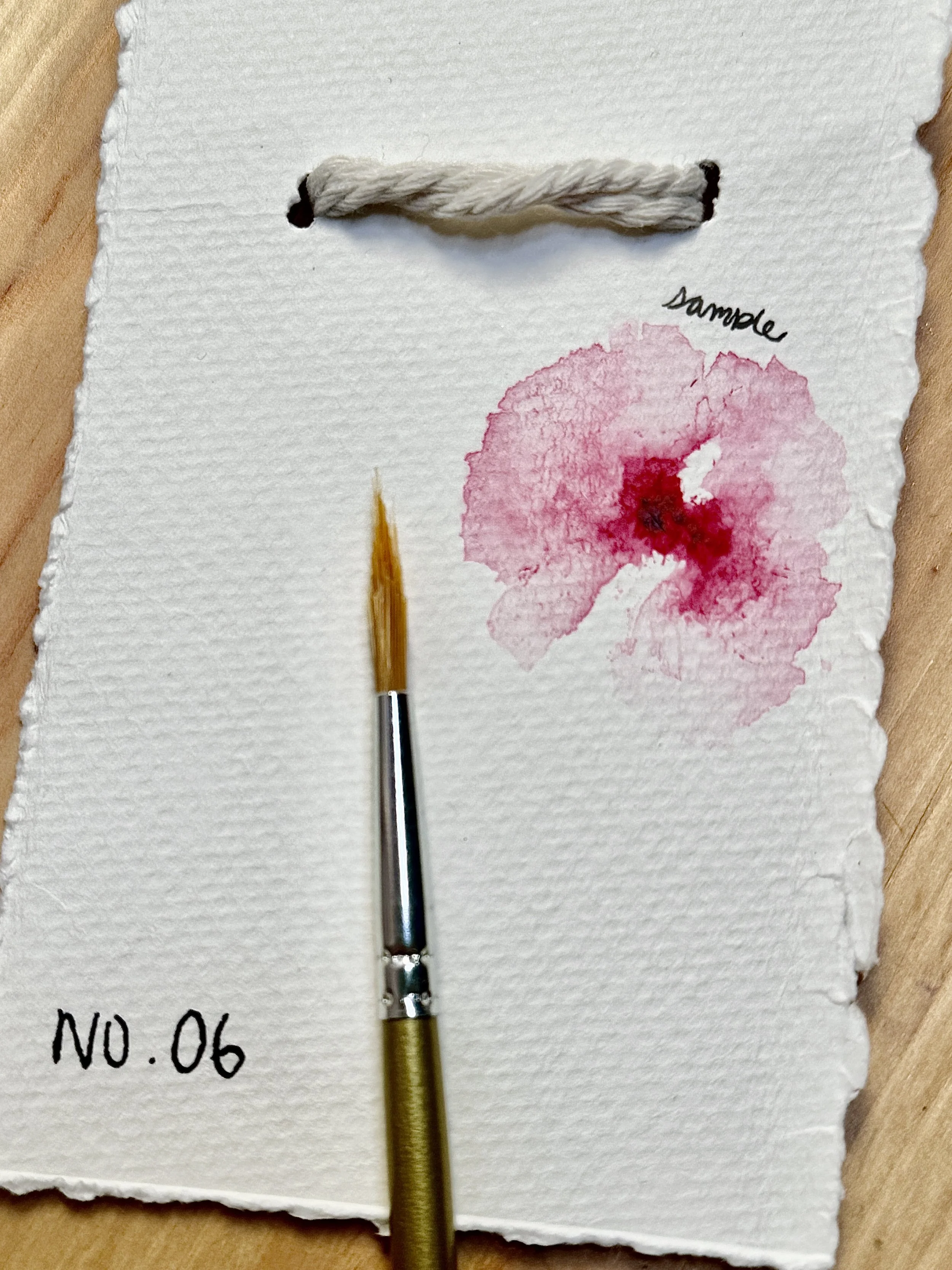 Pique Brush No.6- Hand-Shaped Watercolour Tool by Canadian Artist Vinessa Redford (Close-up)