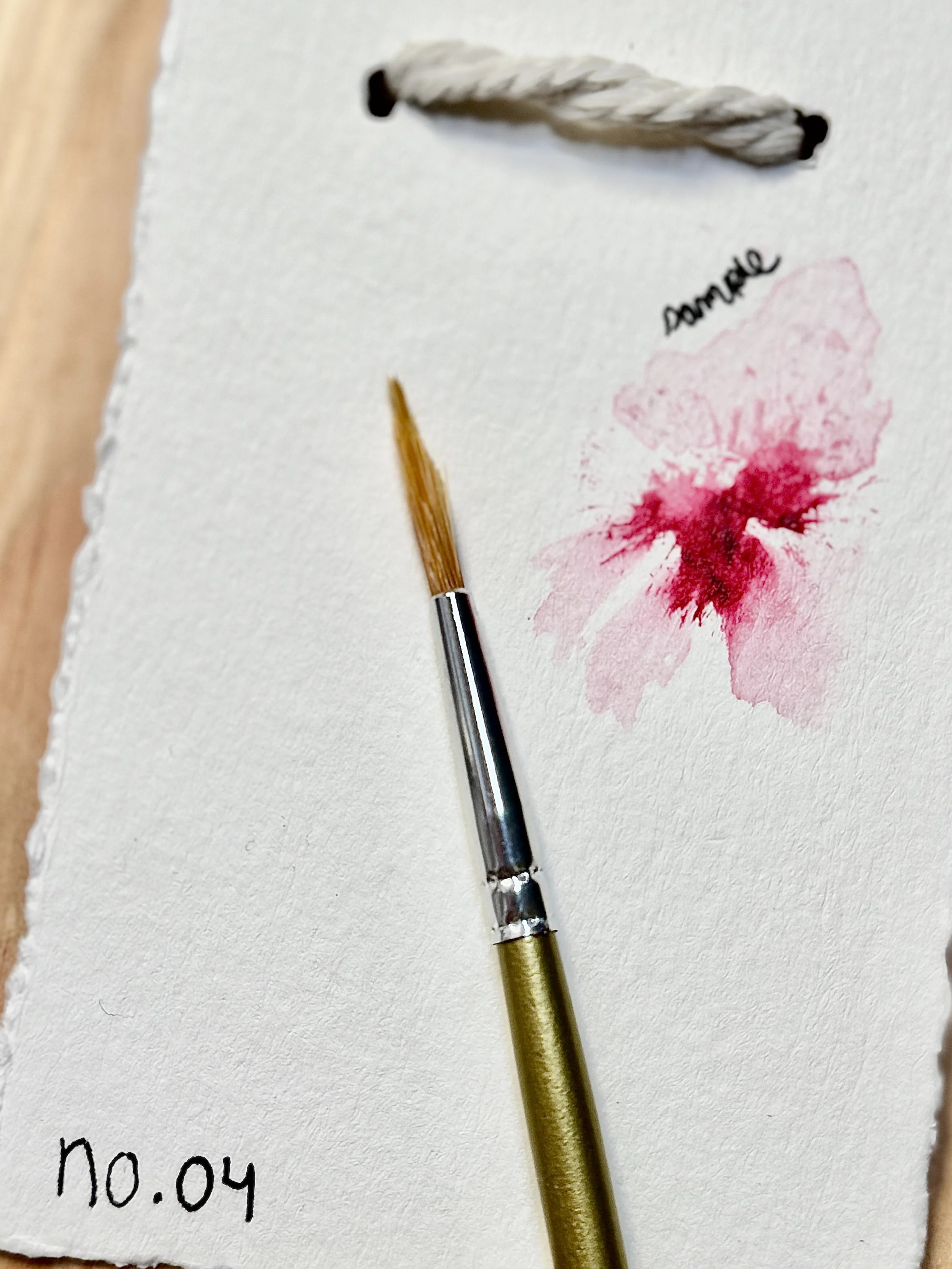 Pique Brush No.4- Hand-Shaped Watercolour Tool by Canadian Artist Vinessa Redford (Close-up)