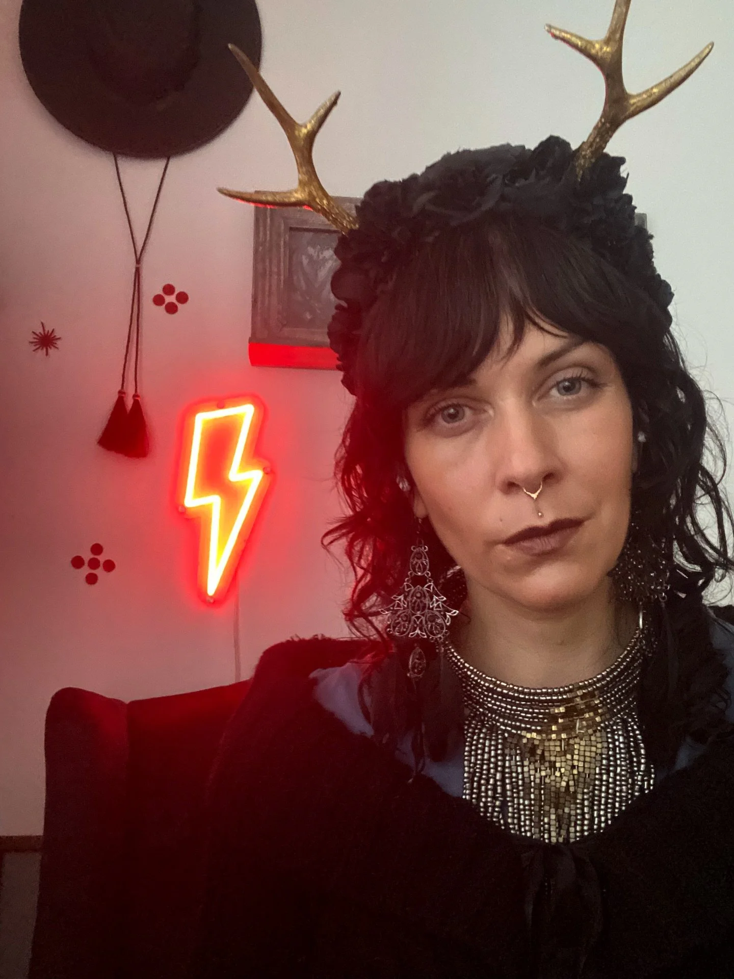 The Wild Hunt Queen&rsquo;s Blessing
From the 2025 Bones &amp; Folklore Closing Ceremony

You who have walked the wild edge,
through nine moons of marrow and myth&hellip;
I come not in softness, but in surge.
Not with garlands,
but with thunder.

You