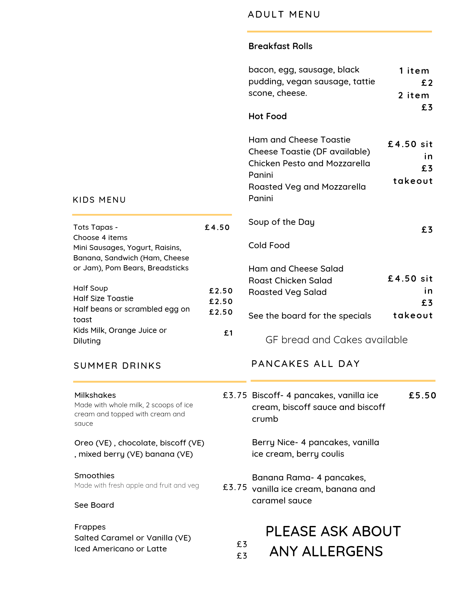 Menu Design