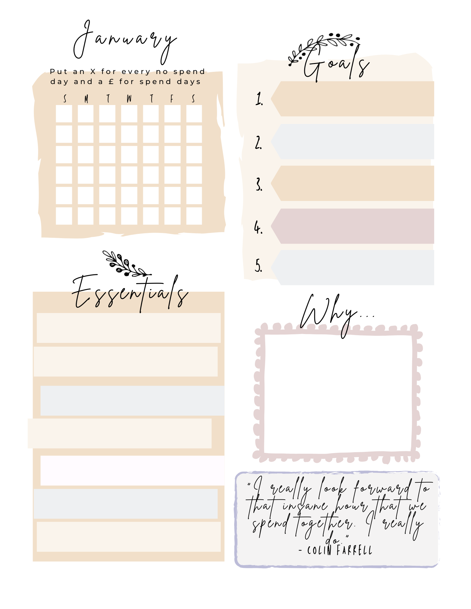 Monthly Planner for business