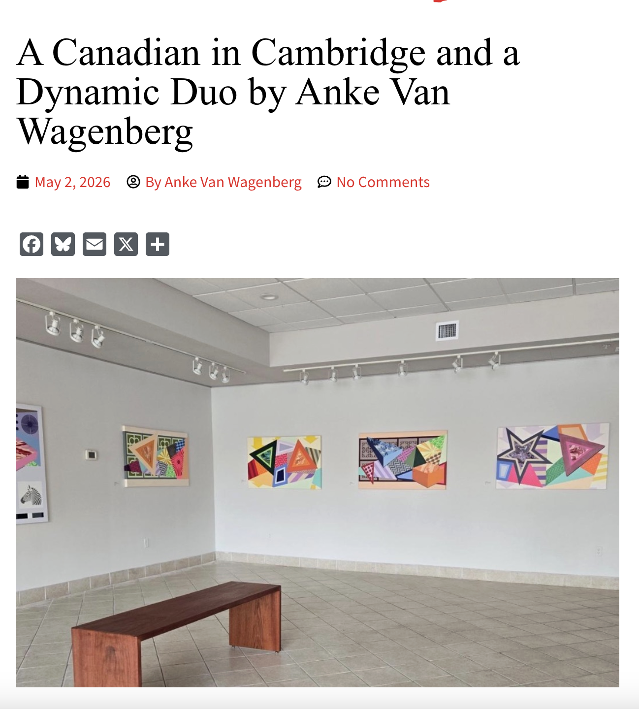 May 2026 - curatorial and curated exhibition review. Click image for full article. 