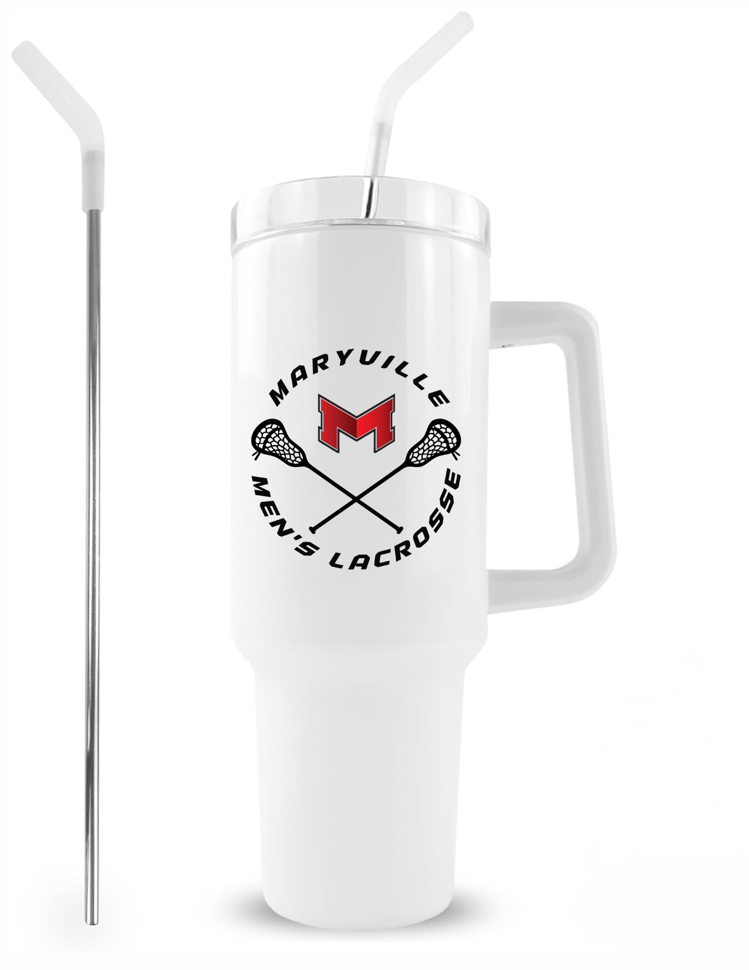 40oz Tumbler with Handle, Lid, Straw (no player name)
