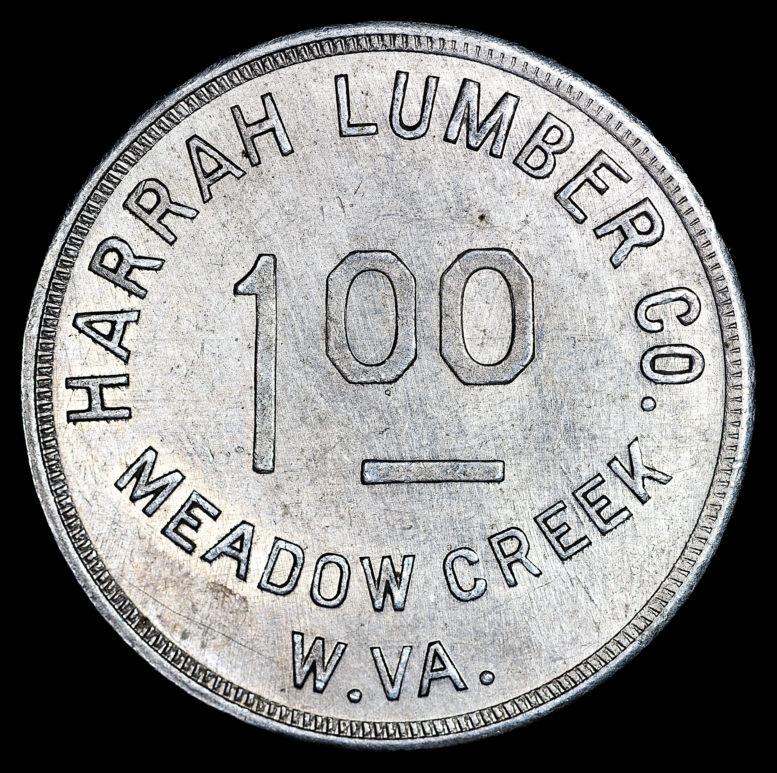Harrah Lumber Co 100c obv.jpg