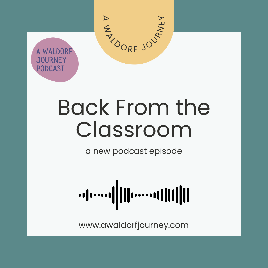 🔊 Back from the Classroom (and now back to A Waldorf Journey)