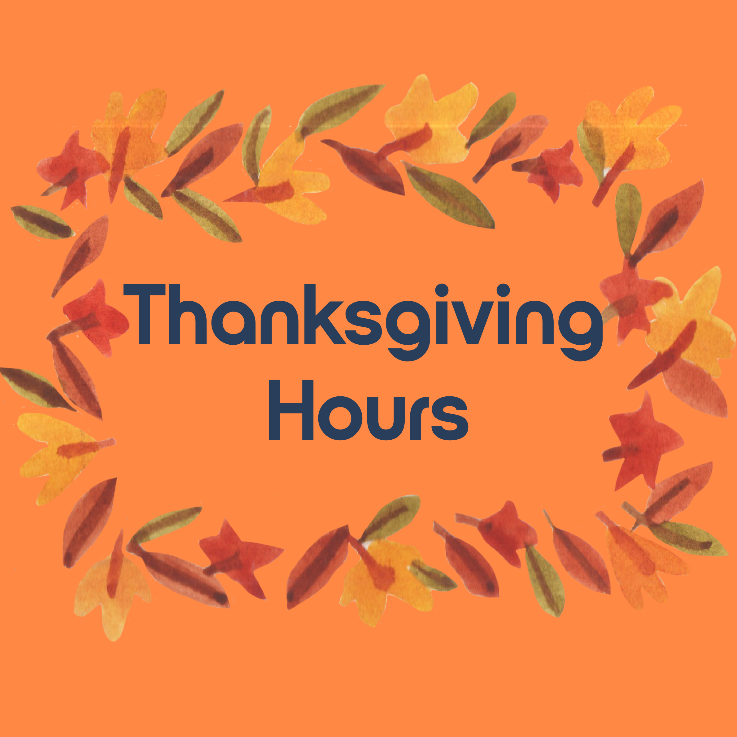 Thanksgiving hours
