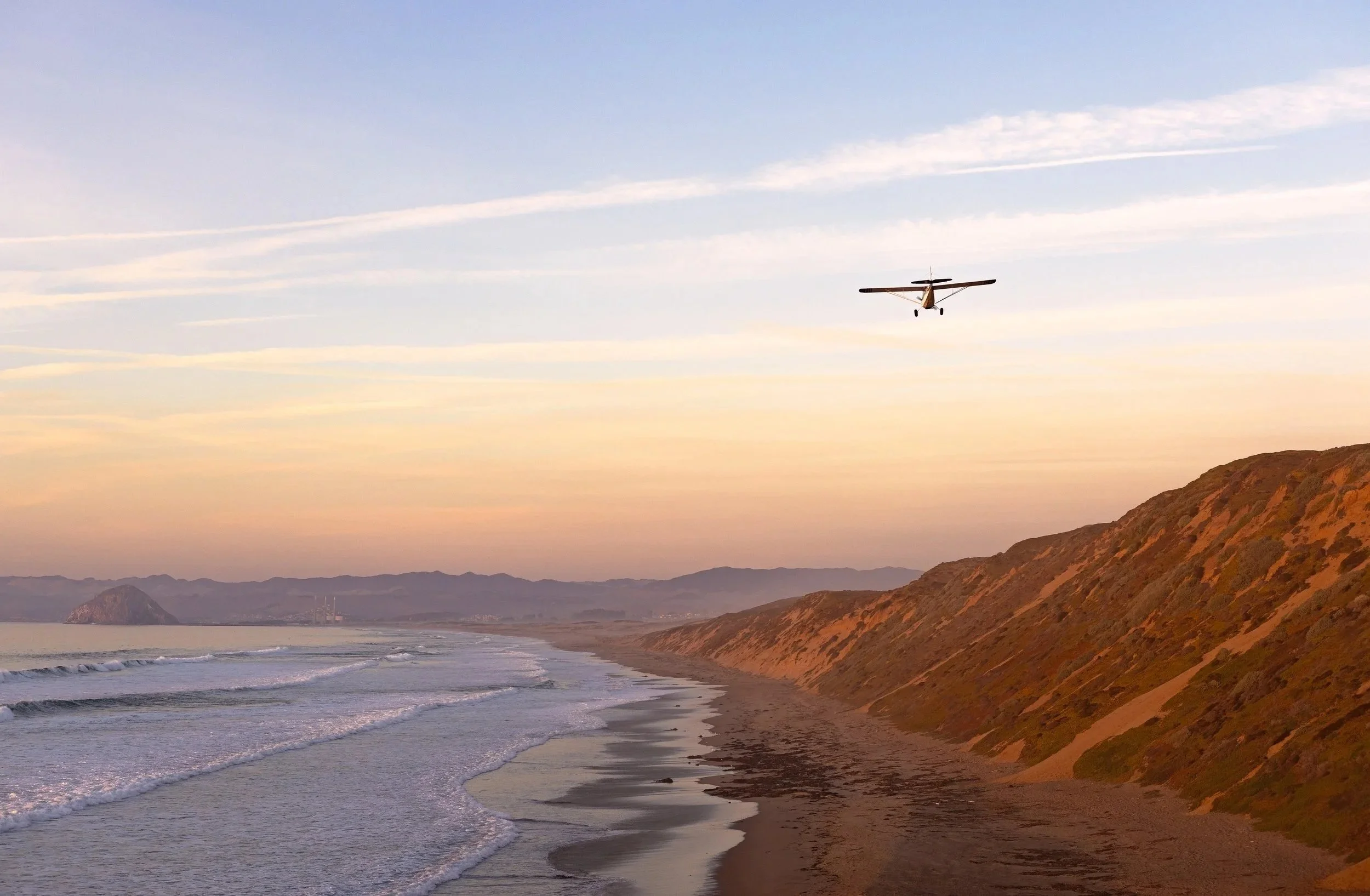 Plane Flying over Montaña de Oro