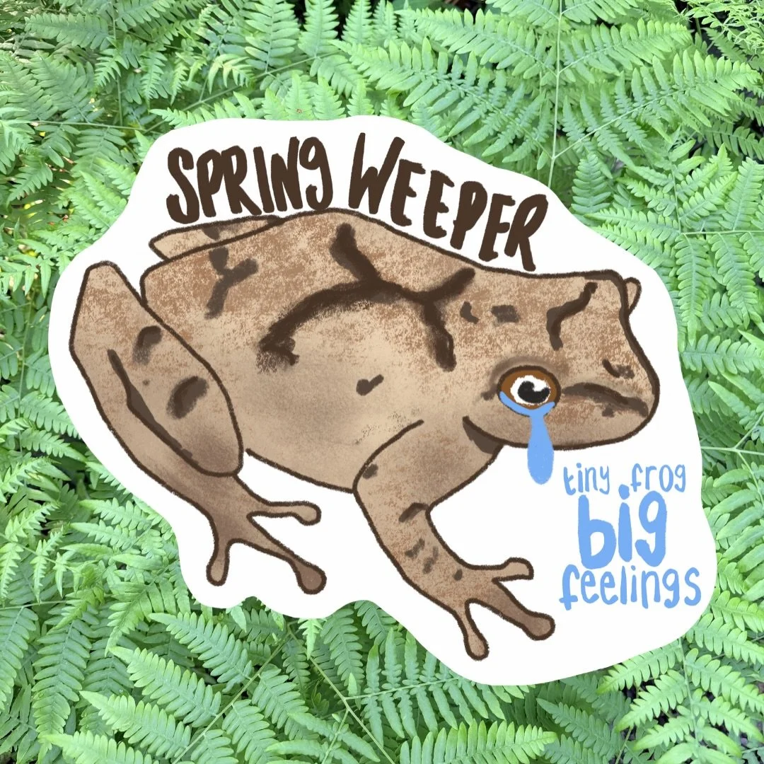 Anyone else just a tiny frog with big feelings?

I enjoyed turning this little sketchbook idea into a sticker design (coming soon!)