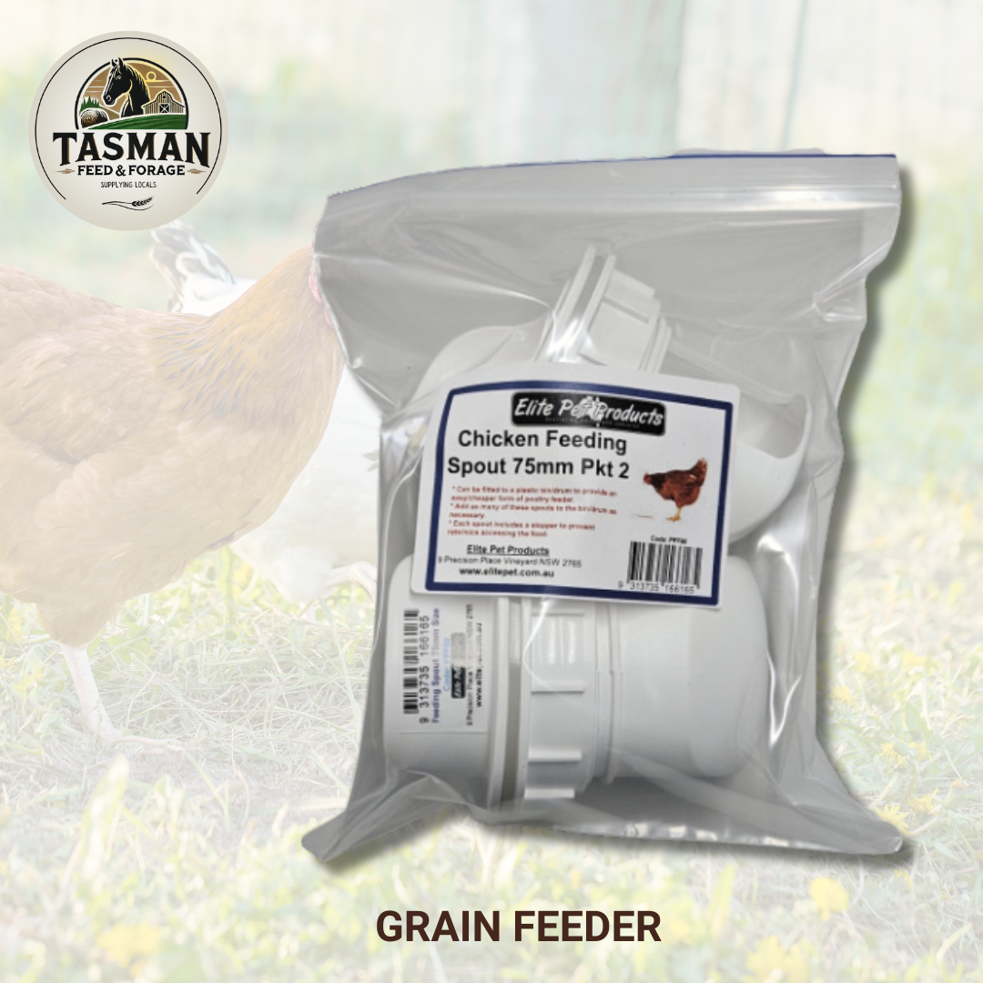 Chicken Feeding Spout 75mm Twin Pack