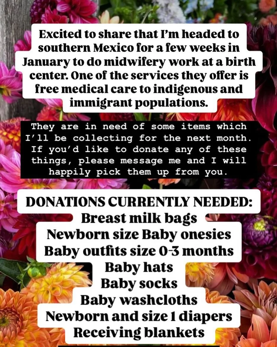 🌟 Heading to Mexico: Supporting &amp; Learning 🌟

I&rsquo;m thrilled to share that I&rsquo;ll soon be traveling to Mexico to work at a birth center that provides vital care to the community, including free services for the indigenous and immigrant 