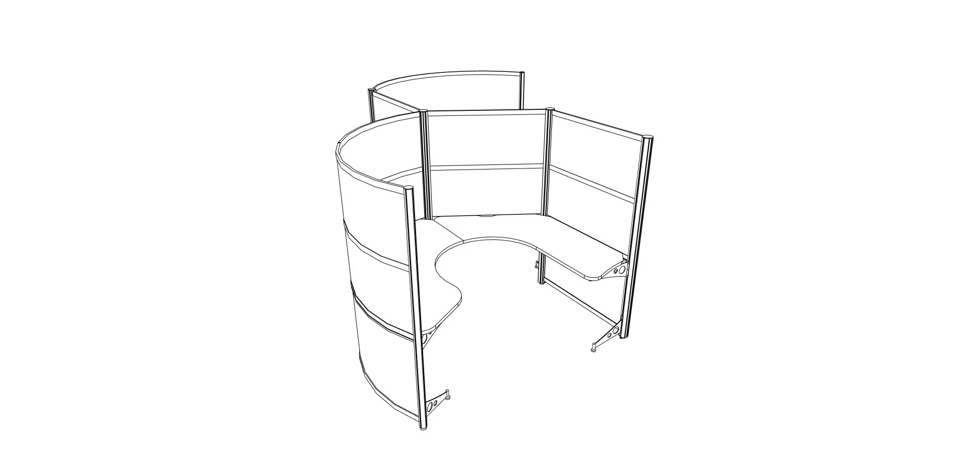 Angle DS 1-8 Pack 67" High