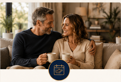 Couple reconnecting through weekly marriage counselling with Joanna L. Cox in Ontario.