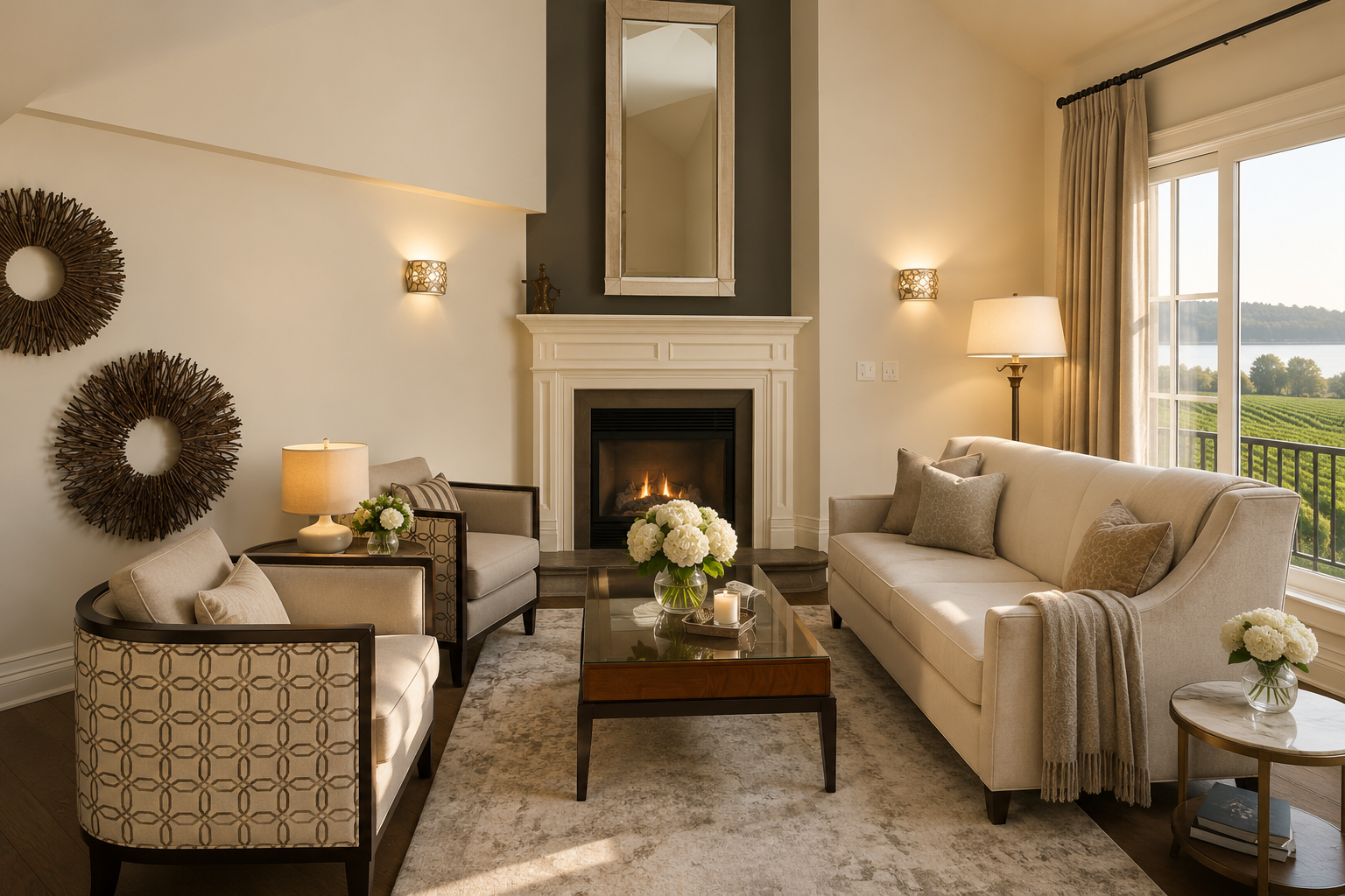 Private luxury couples retreat setting in Ontario designed for uninterrupted relationship counselling and reconnection.