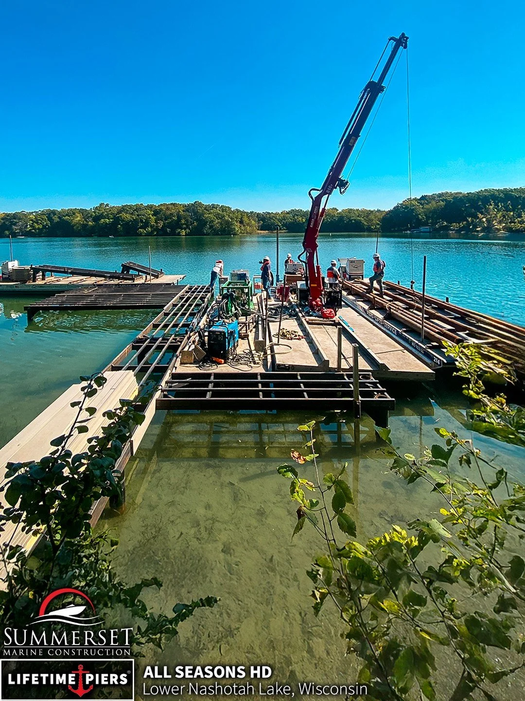 Precision in progress.
Our Lifetime All Seasons HD Pier on Lower Nashotah Lake is more than construction — it’s craftsmanship, built to last through every season Wisconsin throws its way.
🛠 Built by Summerset. Built for life.
Learn more