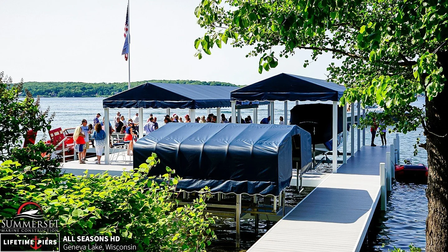This is how a pier transforms into a destination.📍
The shade, setup, and stability under every step are all designed for creating memories that last. Welcome to the Summerset experience.
Learn more using the link in our bio. 
#genevalakelife #luxur