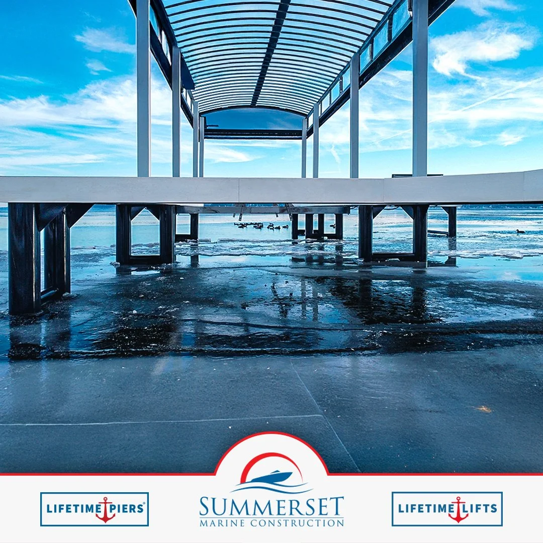 When Lake Mendota turns to solid glass, this Lifetime All Seasons HD pier stays right where it belongs. Built to shrug off ice and deep-freeze days, so the moment the lake thaws, your season is already waiting.

Learn more using the link in our bio!
