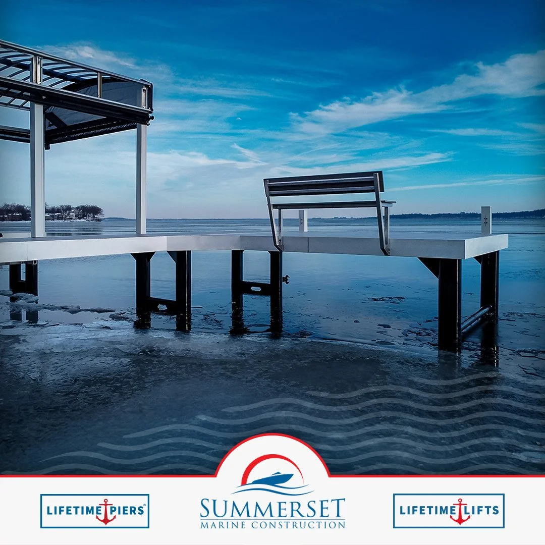 Lake Mendota. ❄️ Winter ice. 🧊 Pier still standing. 💪 

That&rsquo;s the Lifetime All Seasons HD 9".
&bull; No seasonal removal
&bull; Built for ice, waves &amp; wind
&bull; Deep-driven stability

Learn more using the link in our bio!

#Lifeti