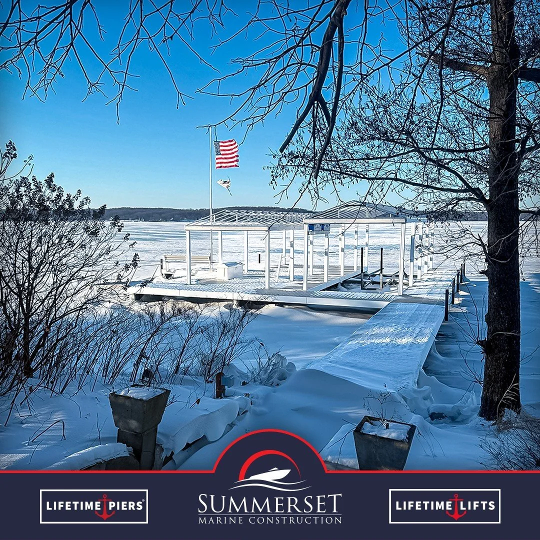 Winter on Geneva Lake tells the real story.
This Lifetime All Seasons HD Pier is built to stay in place through ice, snow, and changing conditions.

👉 Come visit us at the Chicago Boat Show today
📅 January 28 &ndash; February 1
📍 Donald A. Stephen