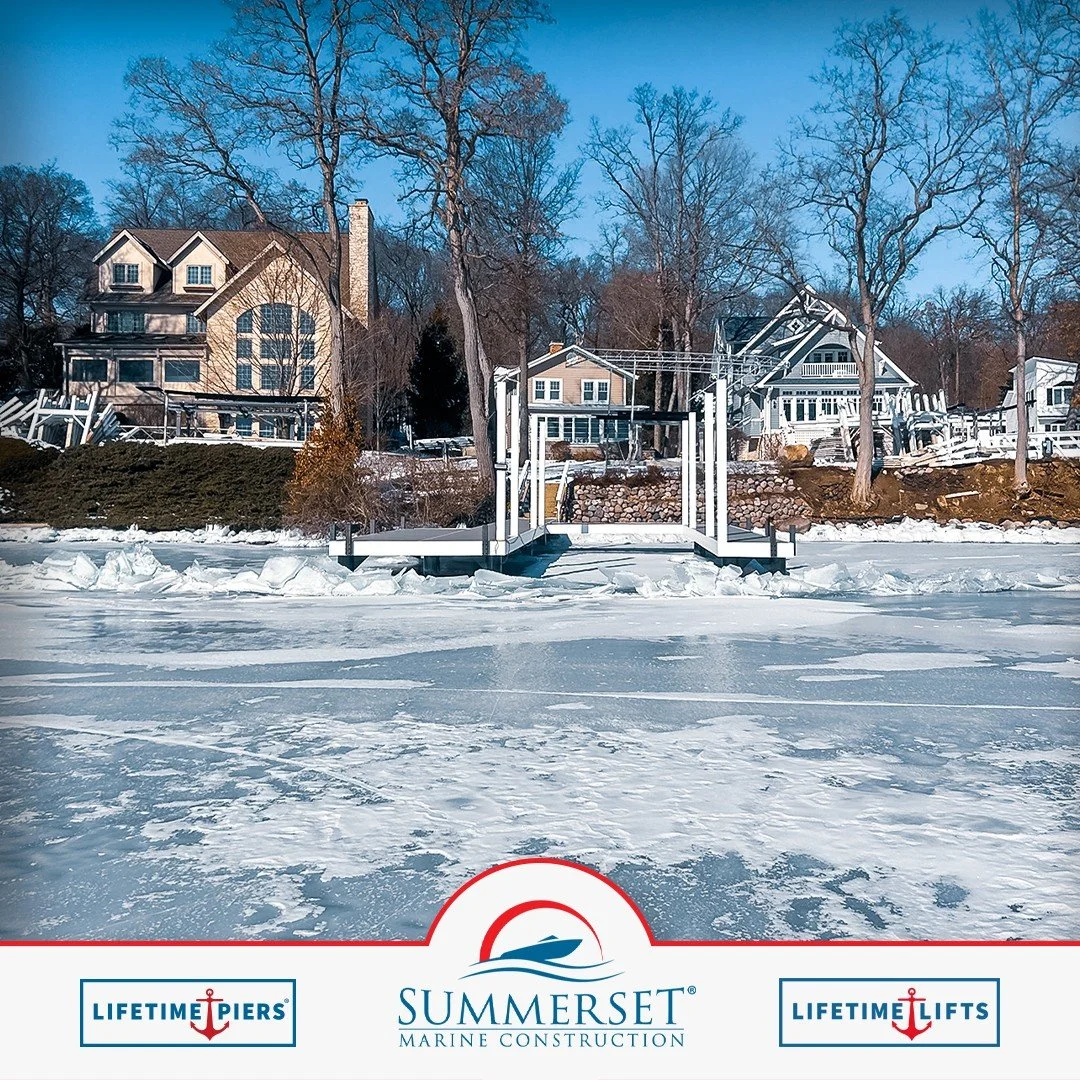 Ice along the shoreline. Snow across the lake.
And your pier standing clean, level, and ready for whatever comes next.

That&rsquo;s the confidence of a Lifetime All Seasons HD Pier on Geneva Lake.

Learn more using the link in our bio!

#GenevaLakeL