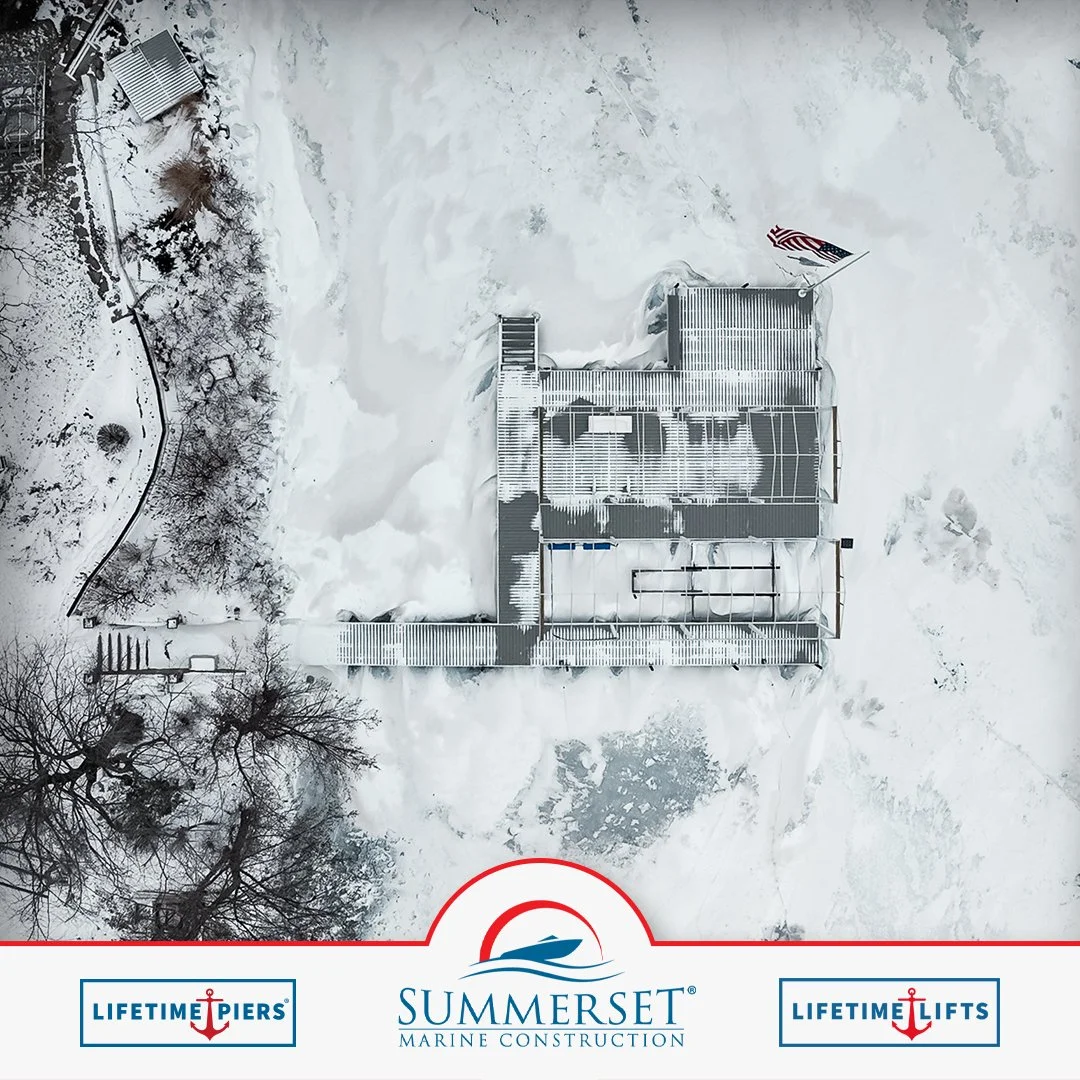When the lake freezes&hellip;
The structure still stands flawless.

Lifetime All Seasons HD Pier on Geneva Lake.
Strength isn&rsquo;t seasonal.

Learn more using the link in our bio!

#SummersetMarine #LifetimePier #LifetimeAllSeasonsHD #GenevaLake #
