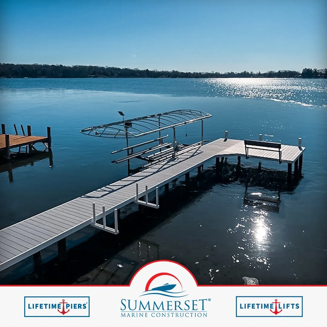 Designed for the view.
Built for the elements.

The Lifetime All Seasons Pier pairs architectural simplicity with structural durability &mdash; ready for every season on the lake.

Learn more using the link in our bio!

#LifetimeAllSeasons #DockLife 