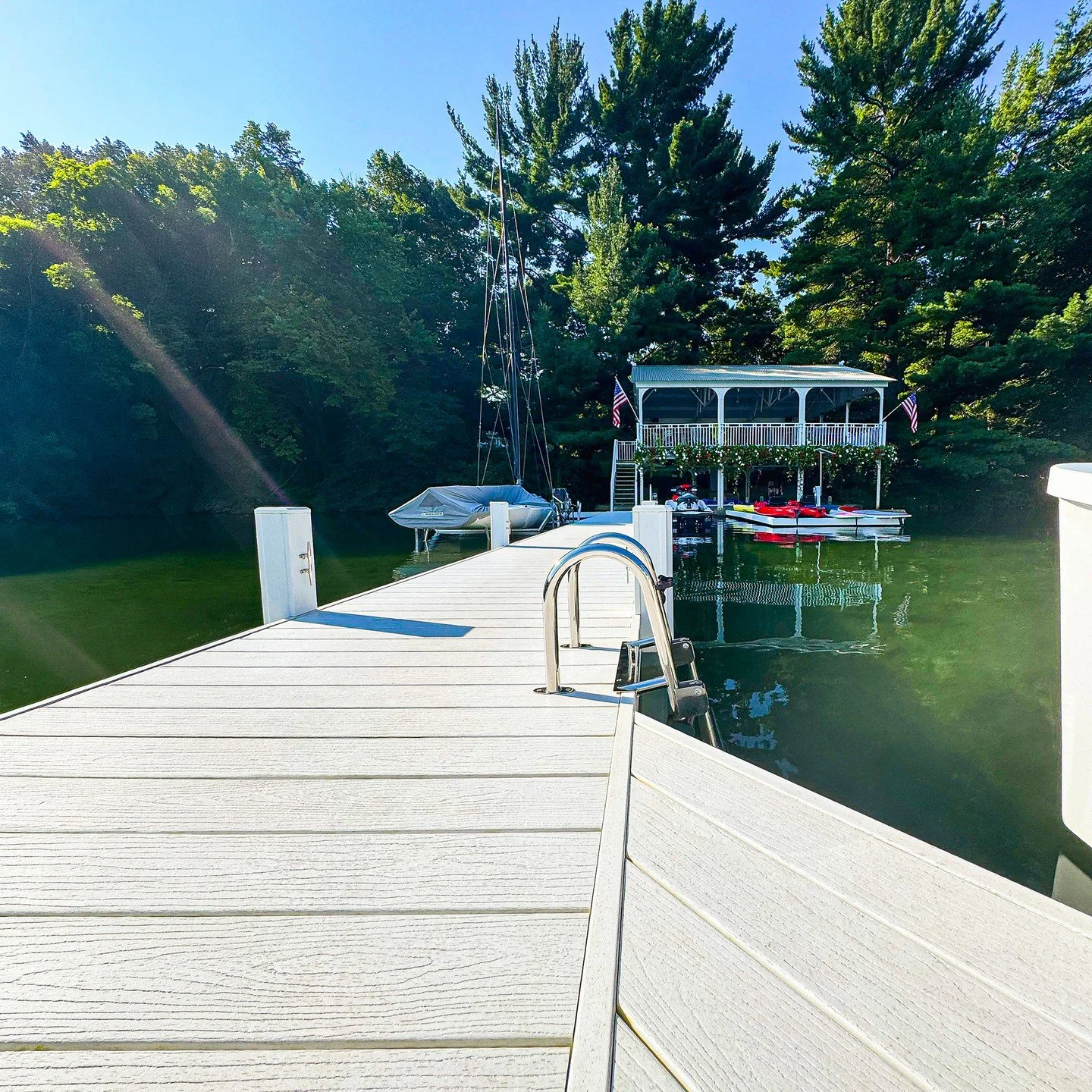 This is the kind of calm you can feel through your feet.

A Lifetime All Seasons pier on Pine Lake, WI. Clean lines, steady underfoot, and ready for everything from sunrise coffee runs to cannonballs off the ladder. We build these to be virtually mai