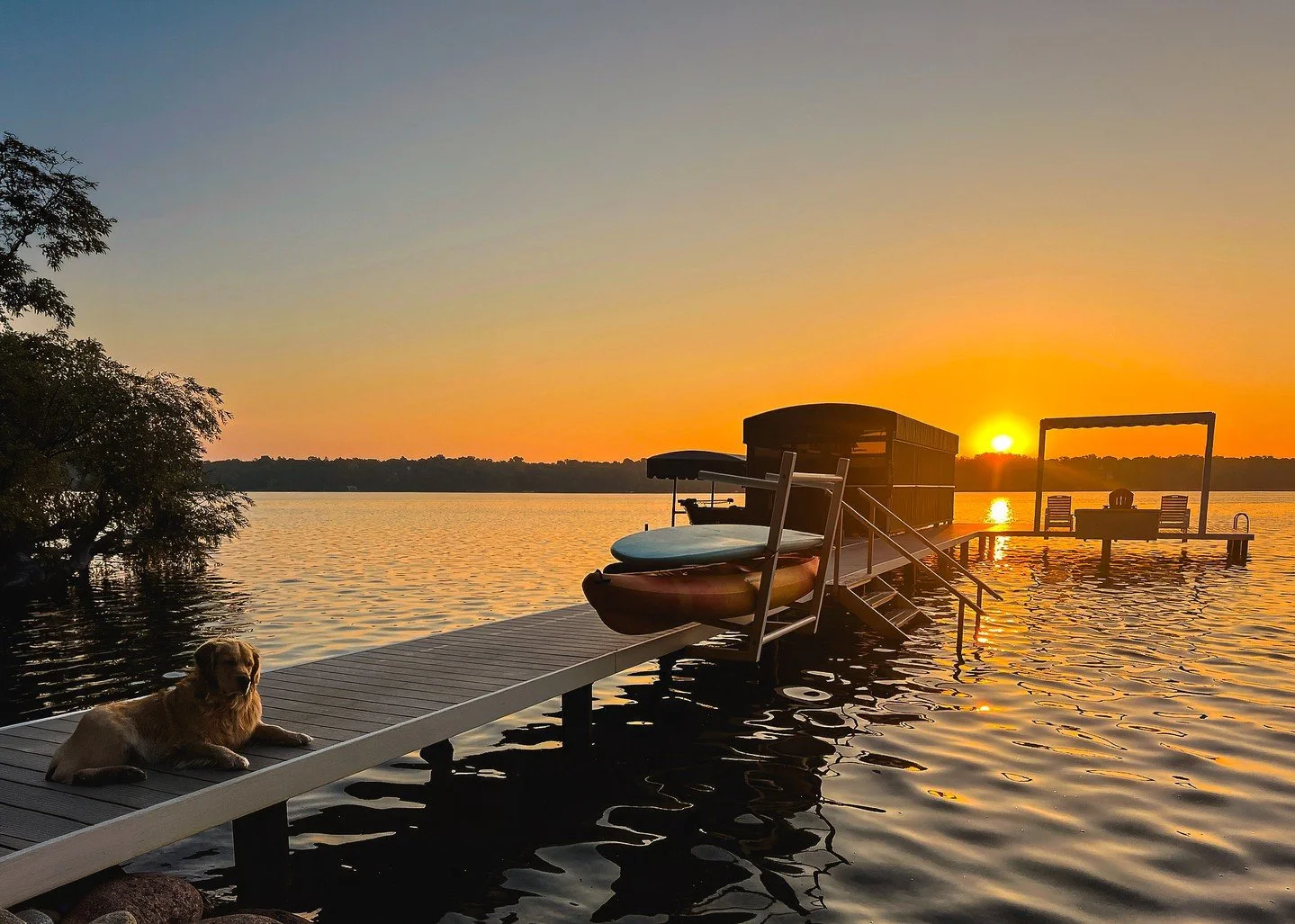 This is the kind of evening you wish you could bottle.

A quiet sunset, glassy water, and the best seat in the house waiting right at the end of your Lifetime All Seasons Pier. With eco-friendly HDPE decking under your feet, you get the look you love