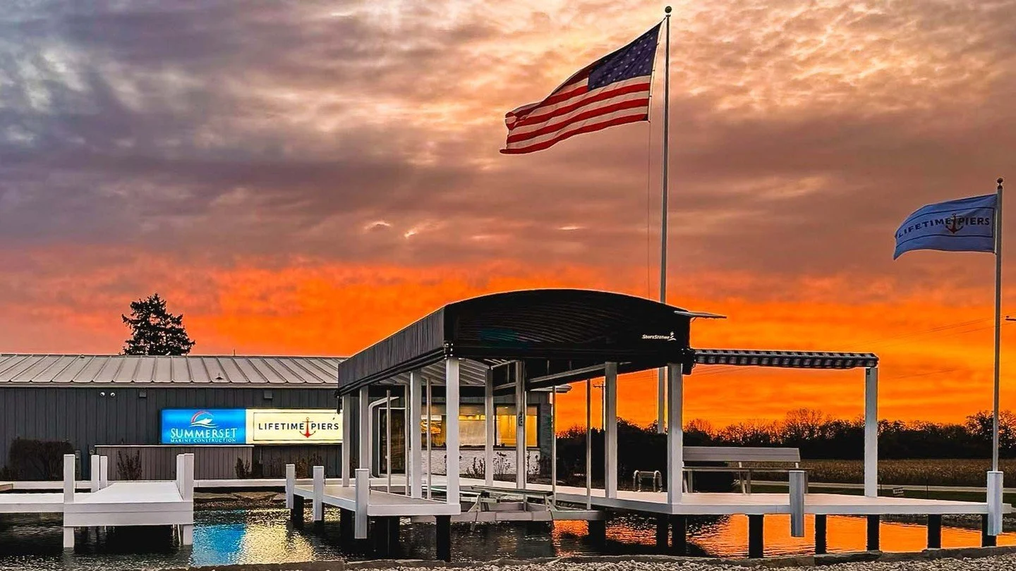 Gratitude looks like this.

A quiet sunset, still water, and the flag above our Lifetime Piers here at Summerset Marine. This Memorial Day, we remember the heroes who made moments like these possible, and we honor the families who carry that sacrific