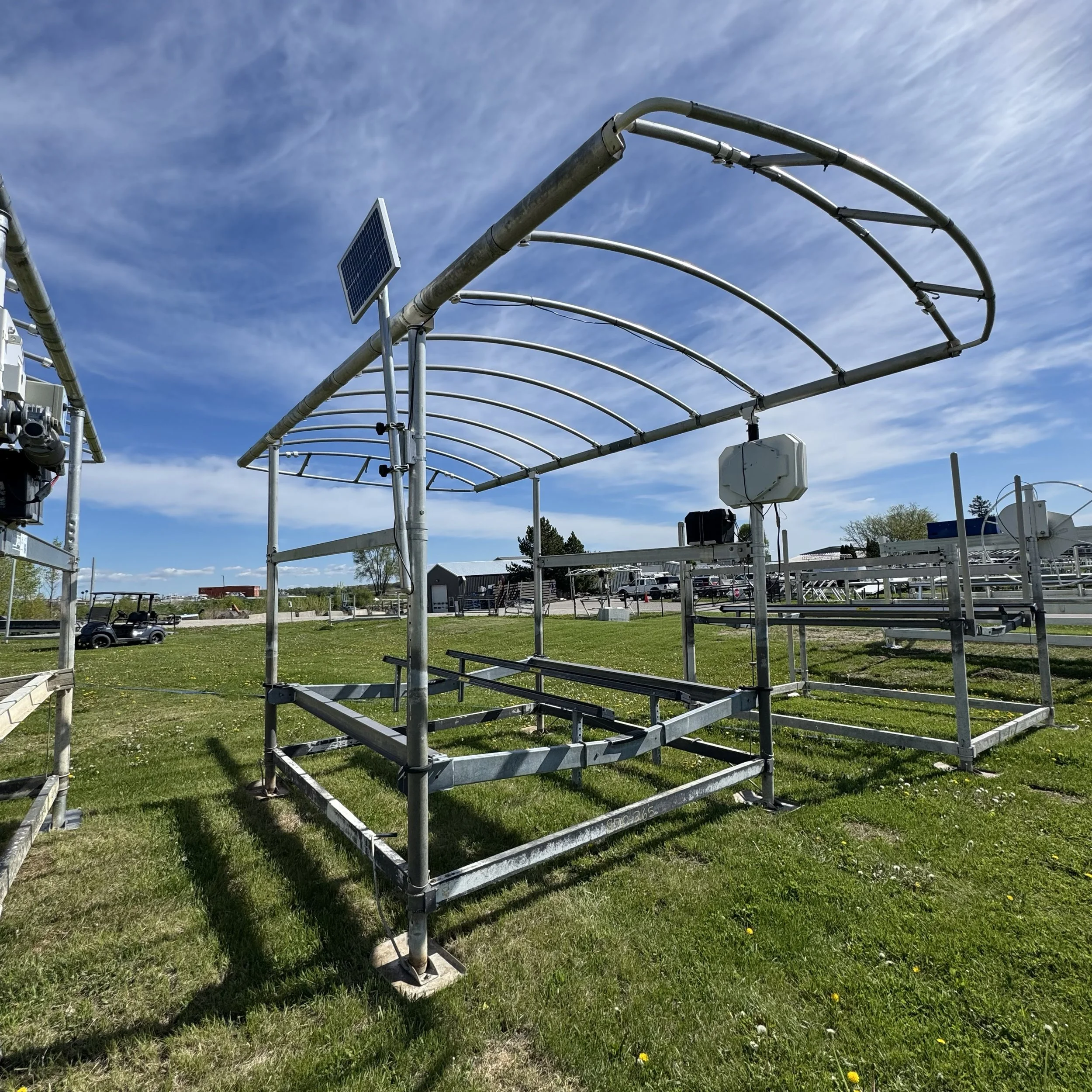 Used ShoreStation 3,000 lb DC Electric Boat Lift – 108" Wide with V-Hull Bunks (870-265)