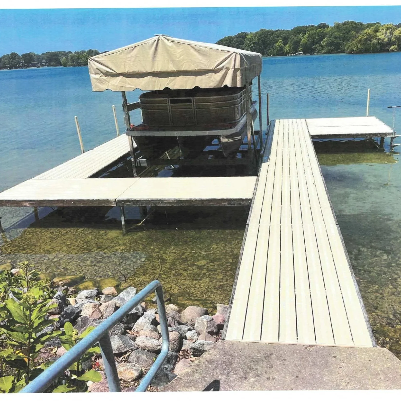 Used ShoreStation Dock System – 36′ Main with 8′ x 8′ L (880-064)