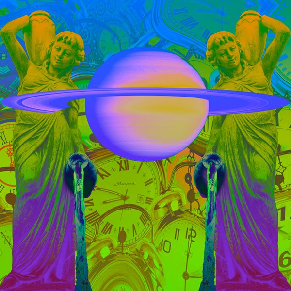 Saturn in Aquarius Collage for Chani Nicholas