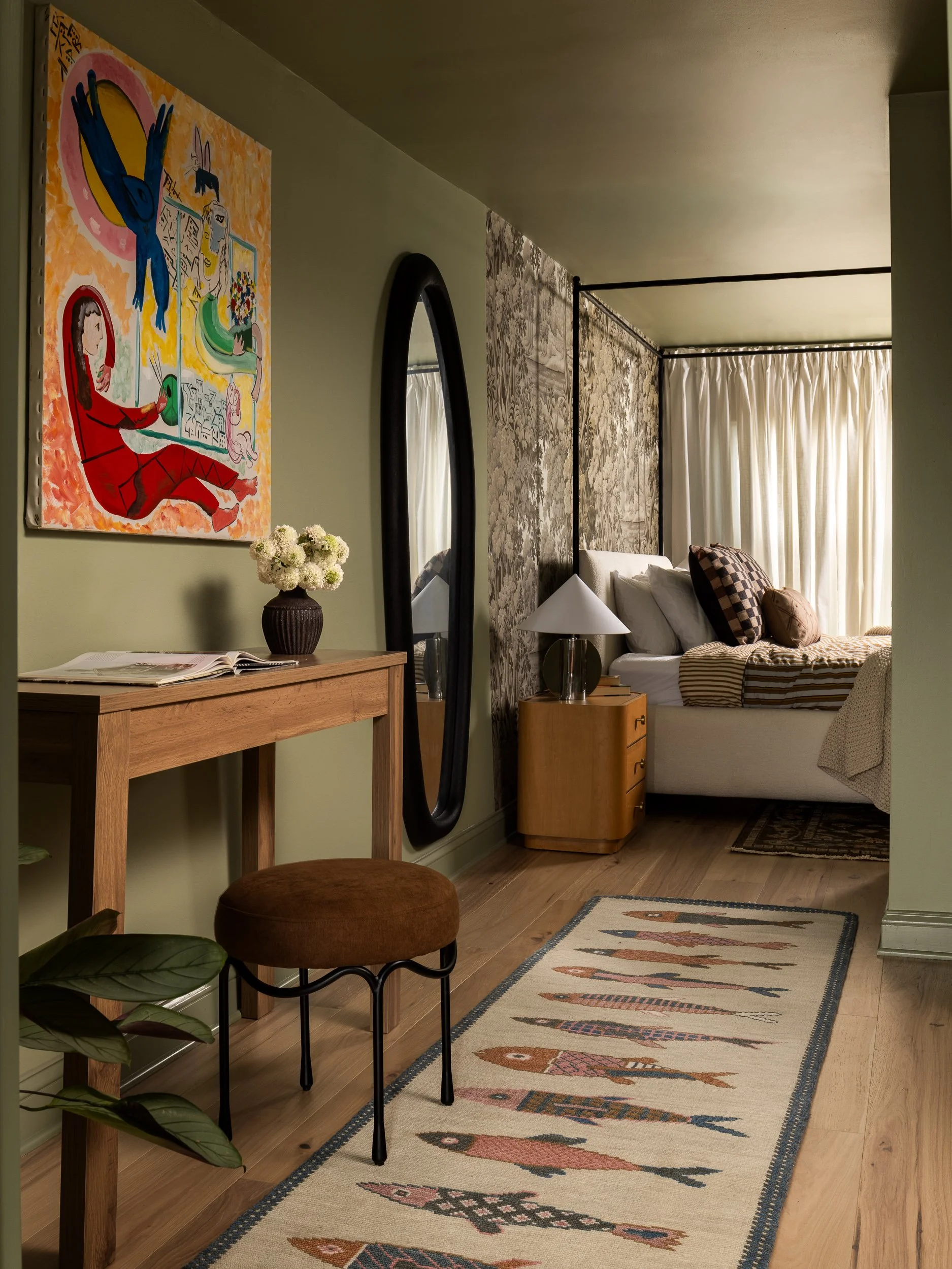moody master bedroom interior design