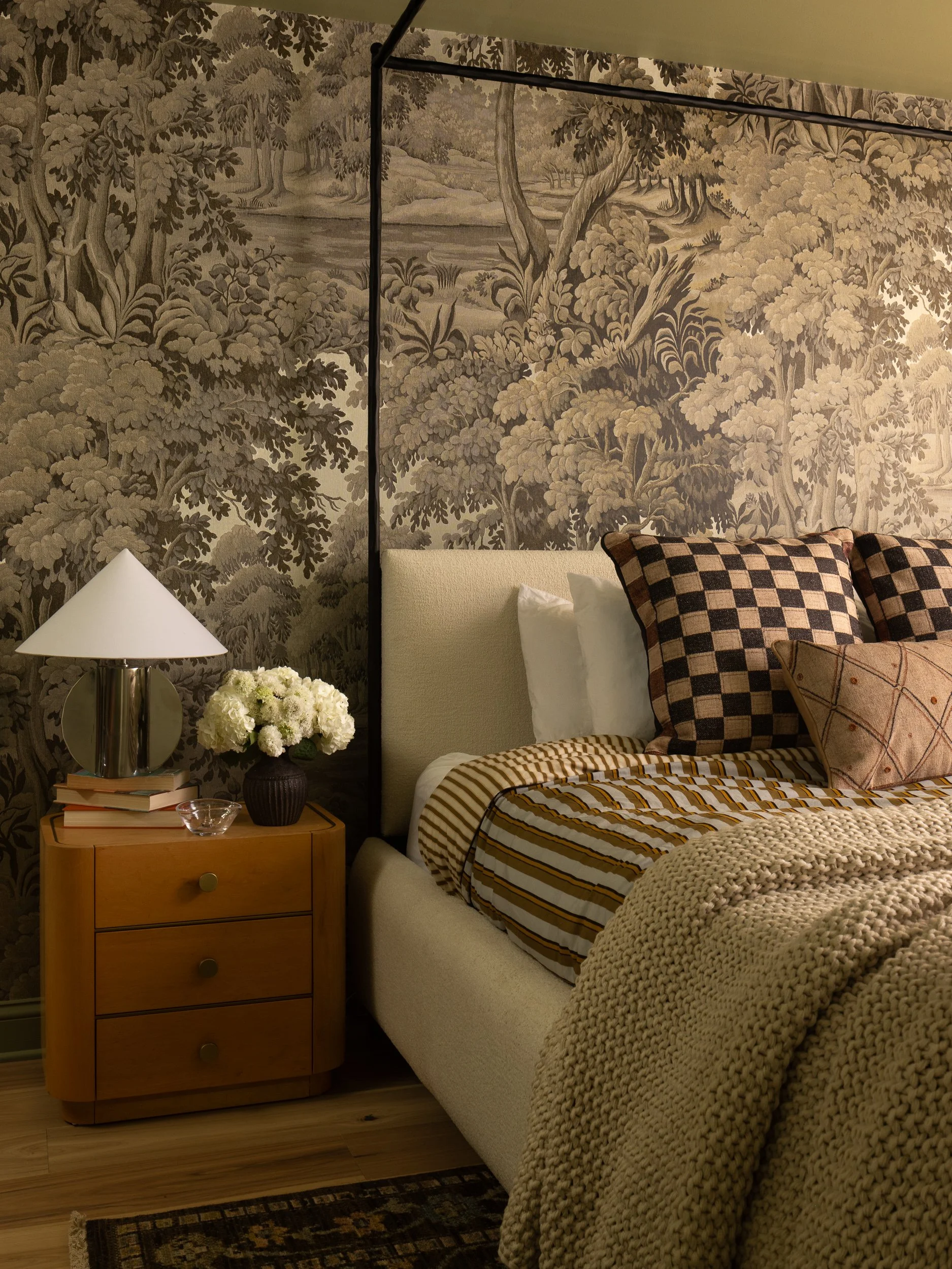 moody master bedroom interior design