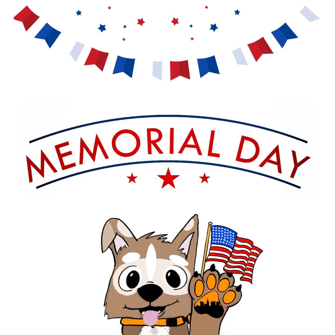 Beautiful weather, happy pups, and lots of extra walk time for our Memorial Day weekend boarders. 🐾☀️

Today we pause to remember and honor the heroes who made this day possible. 🇺🇸

We may have been closed for grooming and daycare today, but we w
