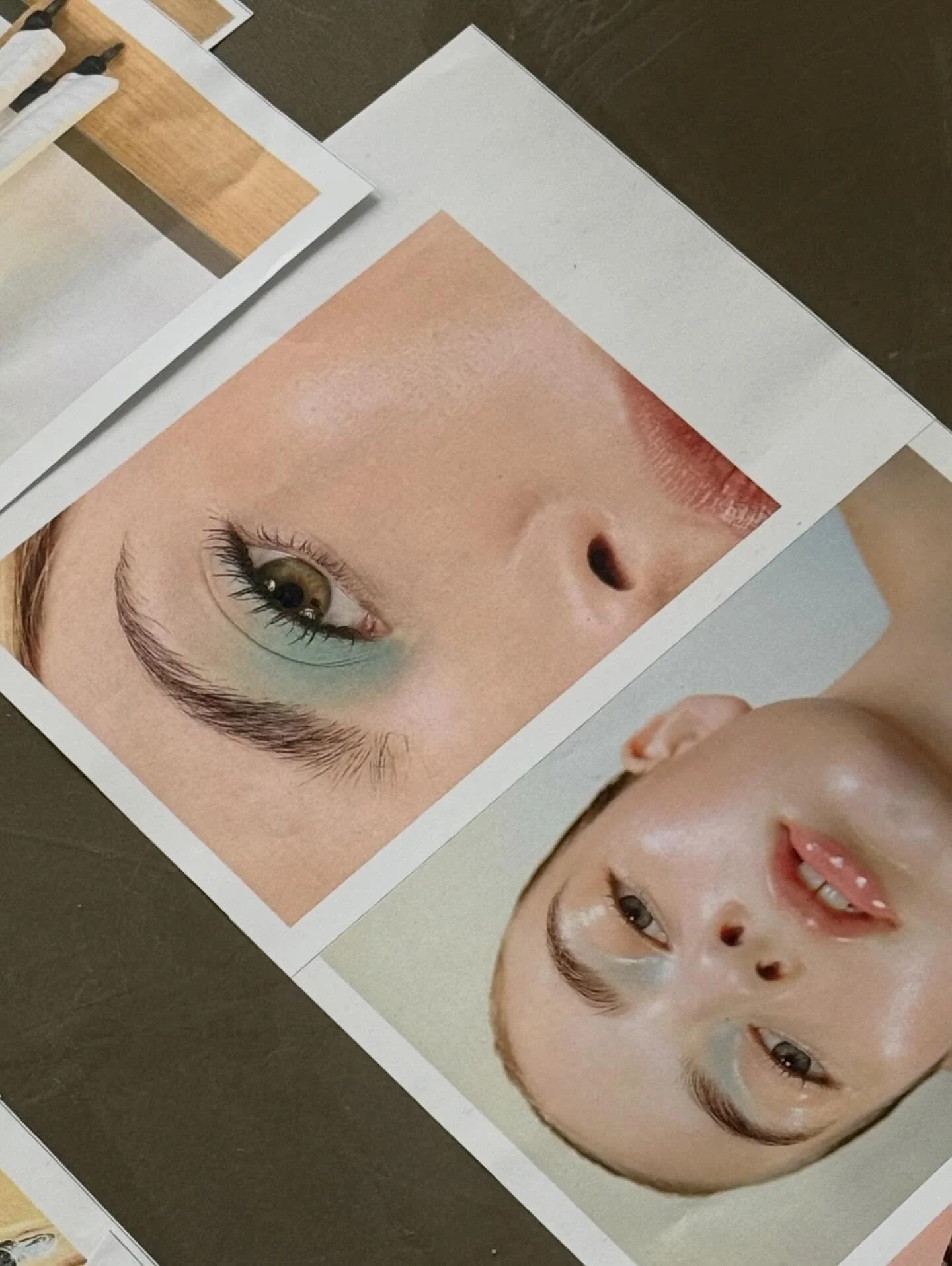 Swipe to see the moodboard come to life. Editorial makeup by our grad Natalie @prettybynitty 🩵