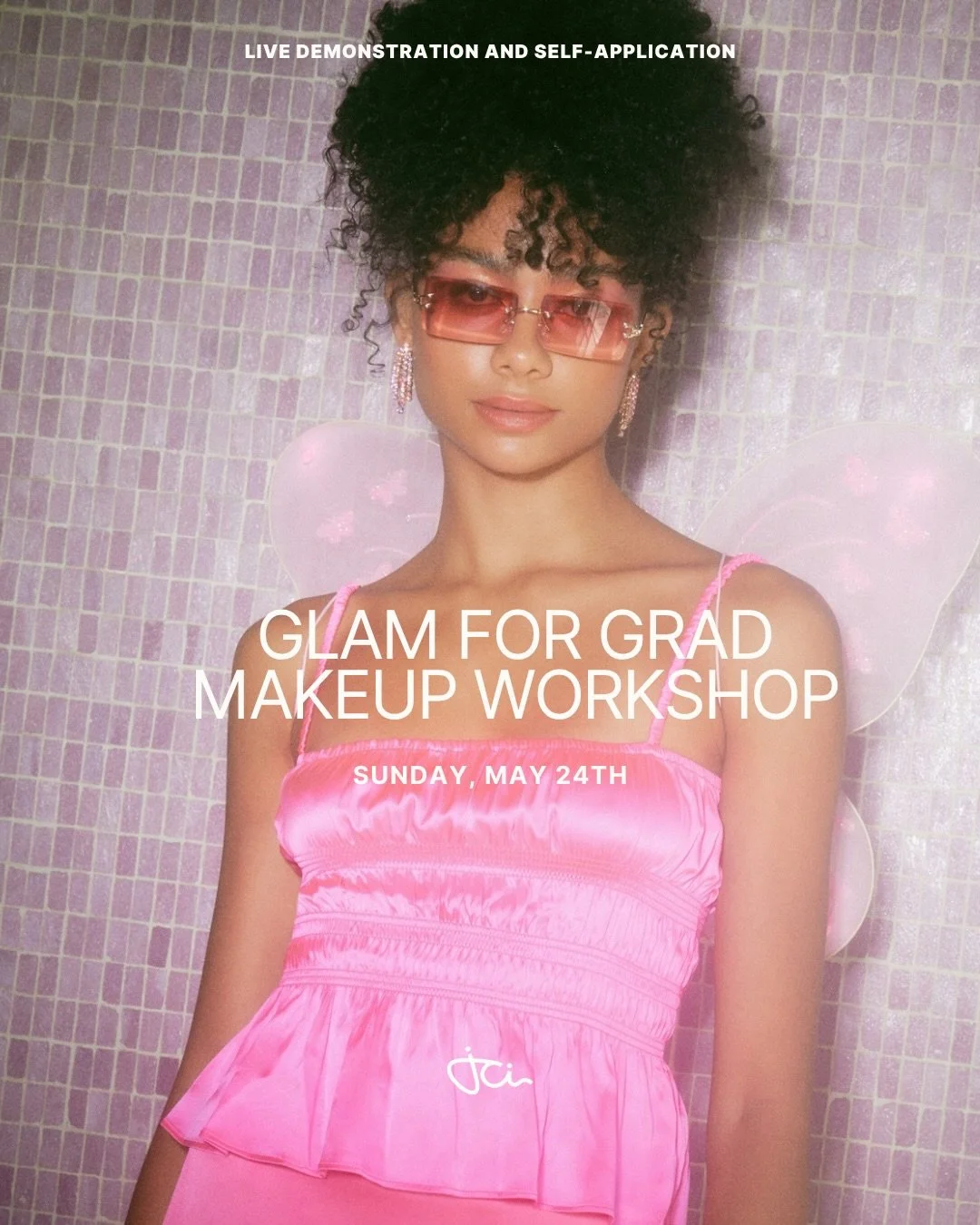 High school grads, come get glam with us 🩷 Stop by JCI on Sunday, May 24th for an in-person makeup workshop. Watch a live demo taught by @makeupasm, then try the techniques on yourself in our makeup studio (think getting ready vibes) with instructor