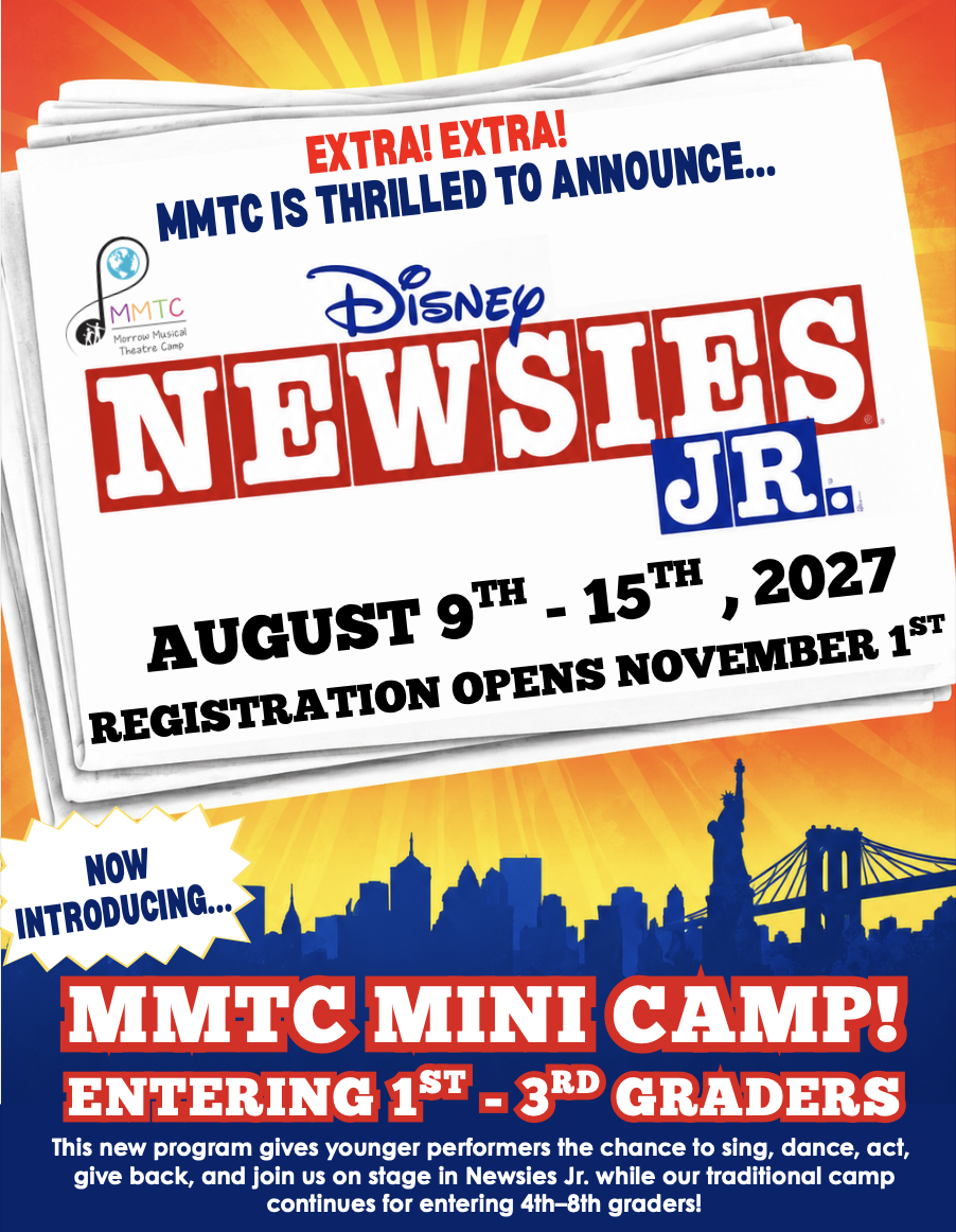 Morrow Musical Theater Camp Announces Newsies Jr. for 2027, Plus a New Mini Camp