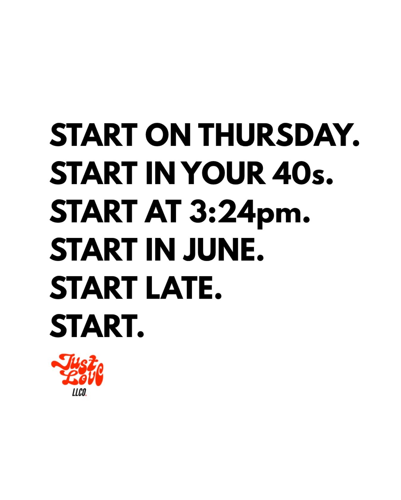 Just start. Just Love.
Drop a ❤️