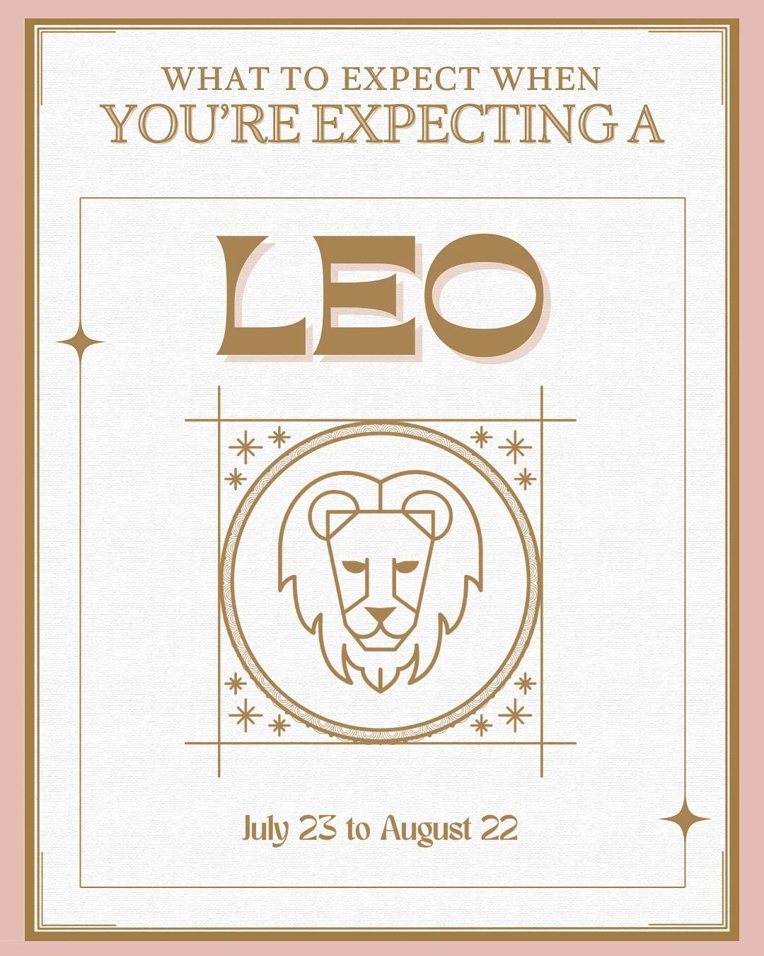 Congrats to all our late July/August mamas! Swipe to learn a little about what to expect when you&rsquo;re expecting a Leo! 🦁💞