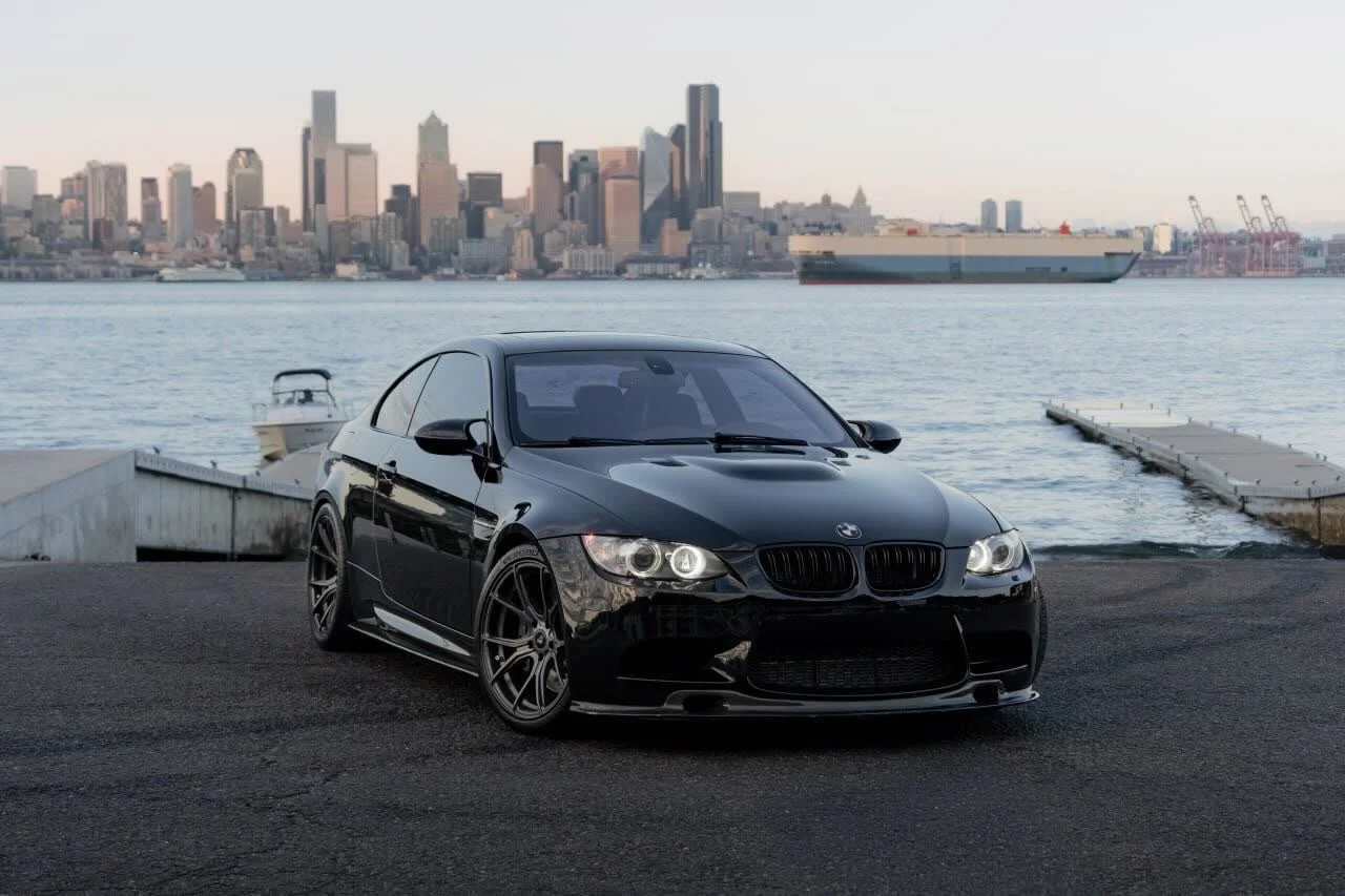 BMW car receiving professional auto detailing service in Everett, Washington