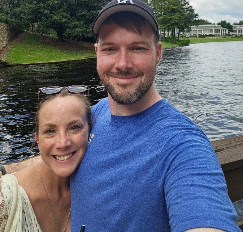James and Staci by the water