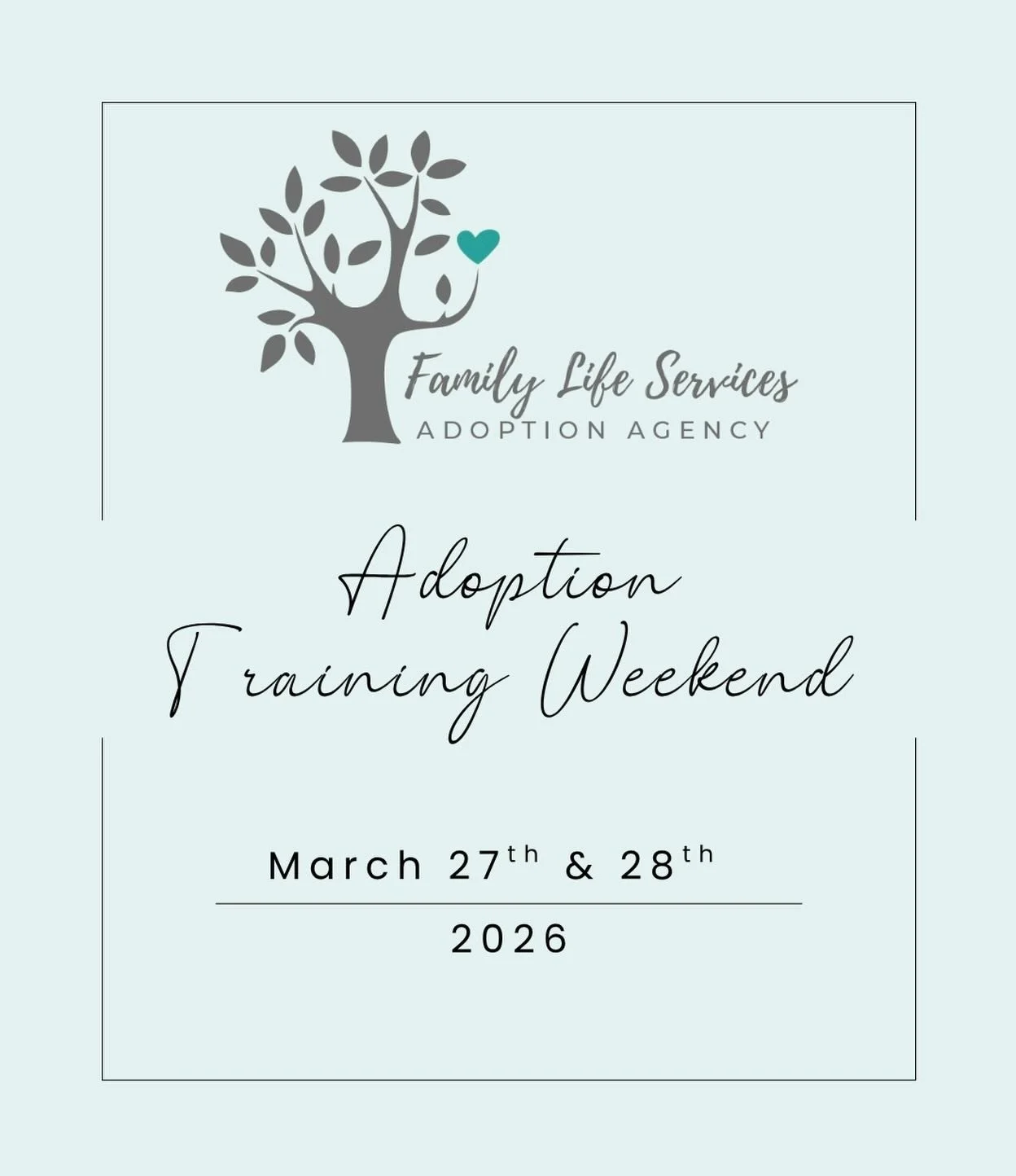 We will be hosting our FLS Adoption Training Weekend today and tomorrow! We are excited to host 6 couples who will be joining us for a time of learning prior to joining the FLS Domestic Infant Program. Join us in saying a prayer for our staff, attend
