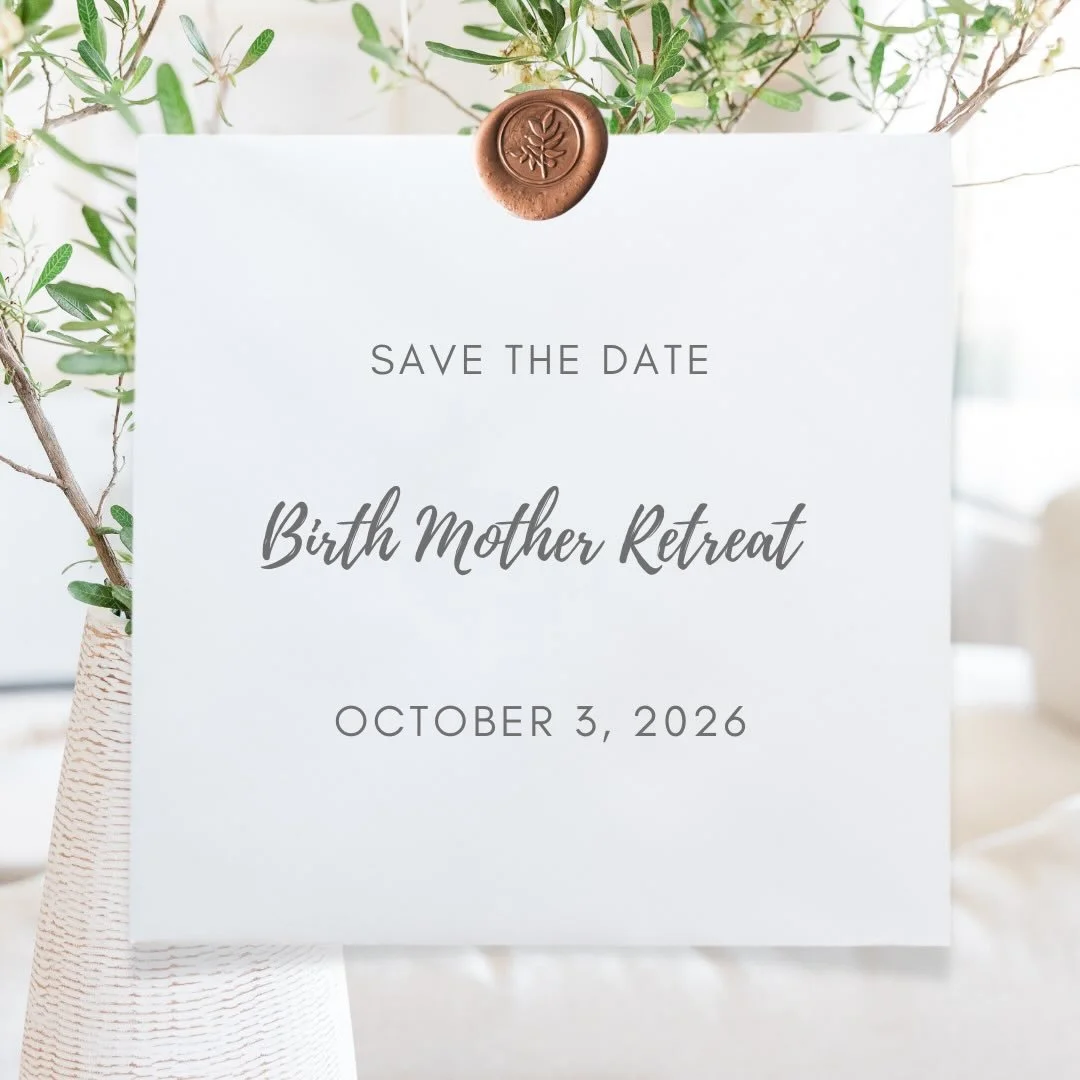 We just booked the venue for our 2026 Birth Mom Retreat - save the date! More details will be shared soon, but we think you will love this new location (still in Lynchburg!) 🌷