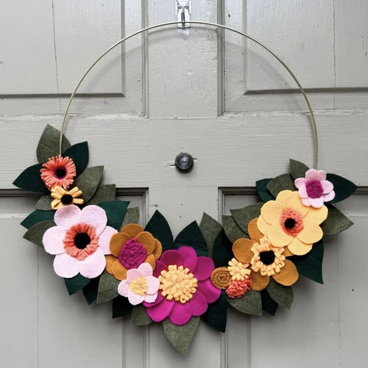 Felt Flower Wreath Workshop with WonderSpace Workshops