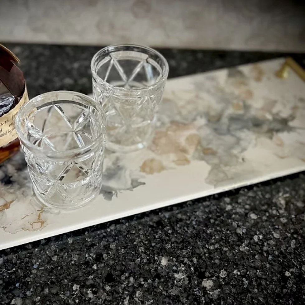 Marbled Alcohol Ink Tray Workshop with Craft Cocktail