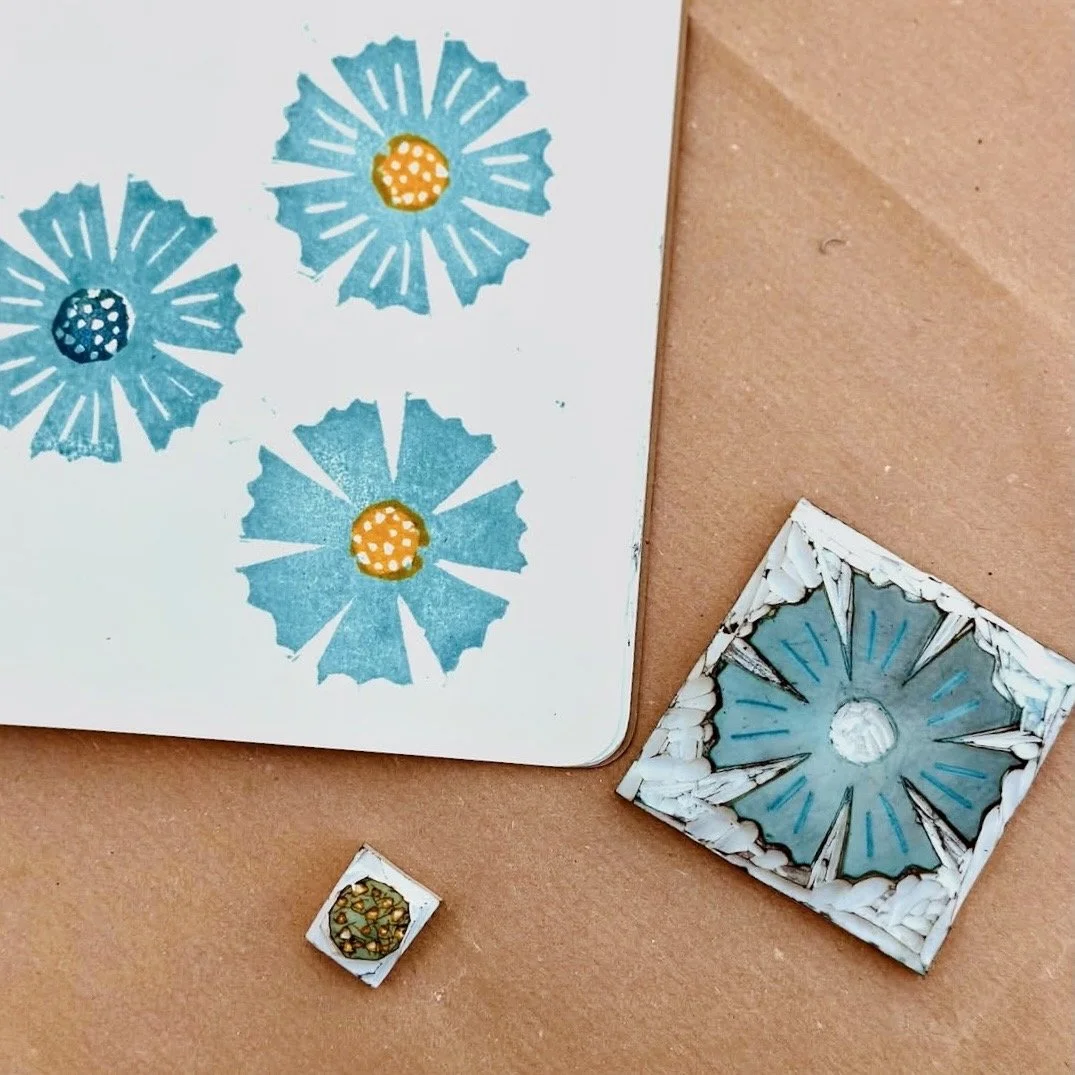 Block Printing on Linen Workshop with Moontea Artwork