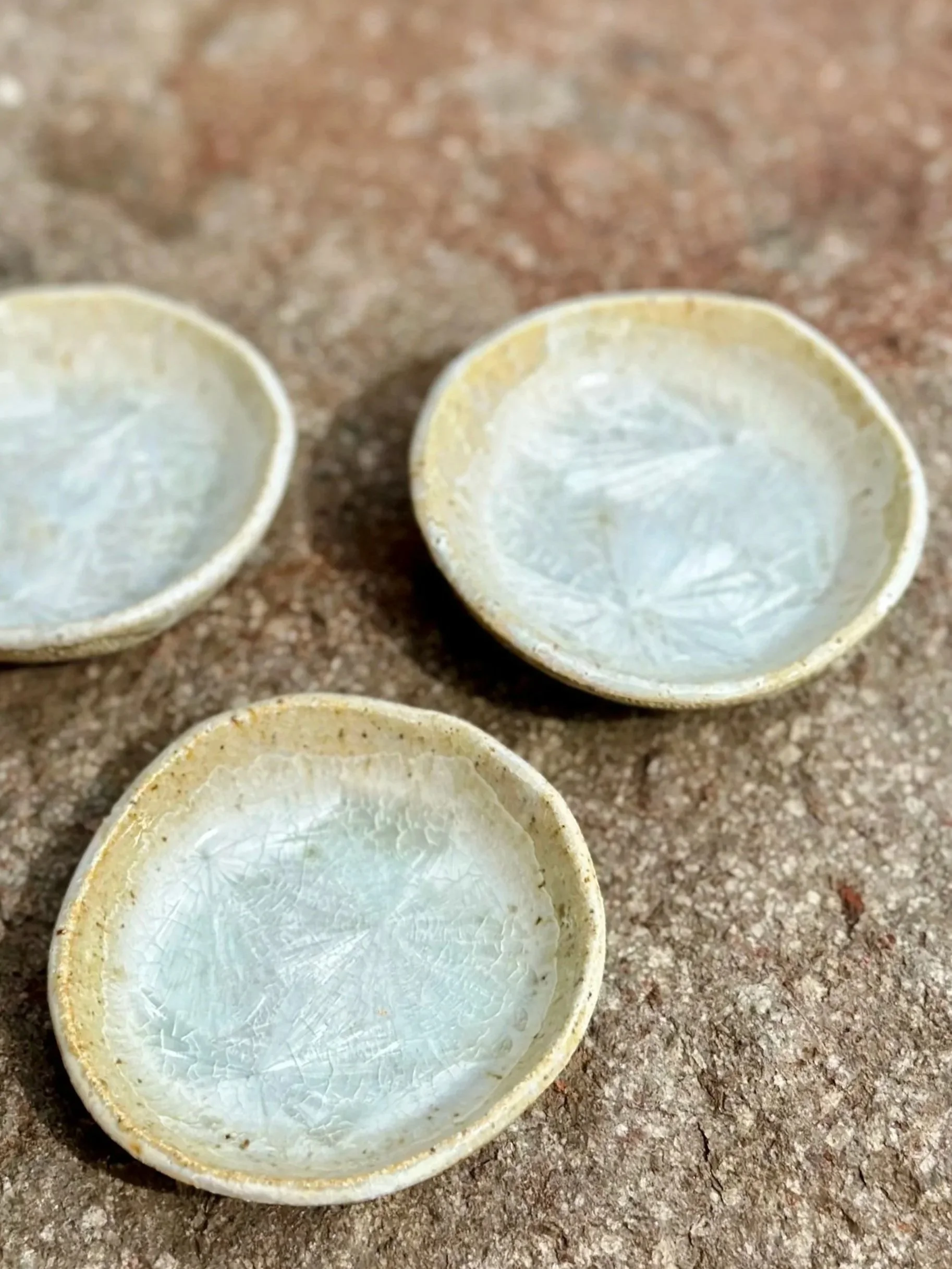 Crystal glazed jewelry dishes