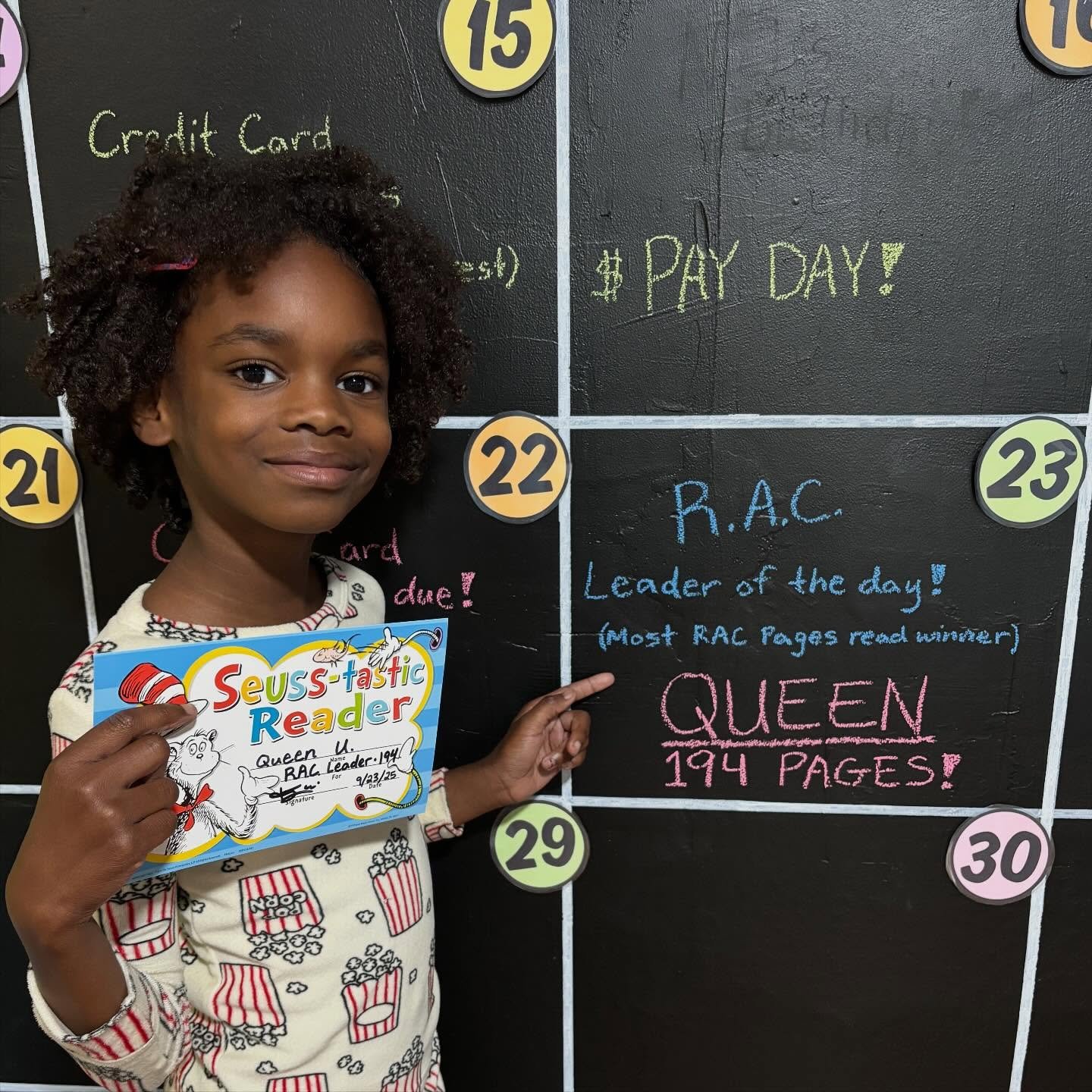 🎉📚 Student Spotlight! 📚🎉

We are so proud of our Reading Across Clarksville leader this month! One of our amazing students who has read 194 pages!