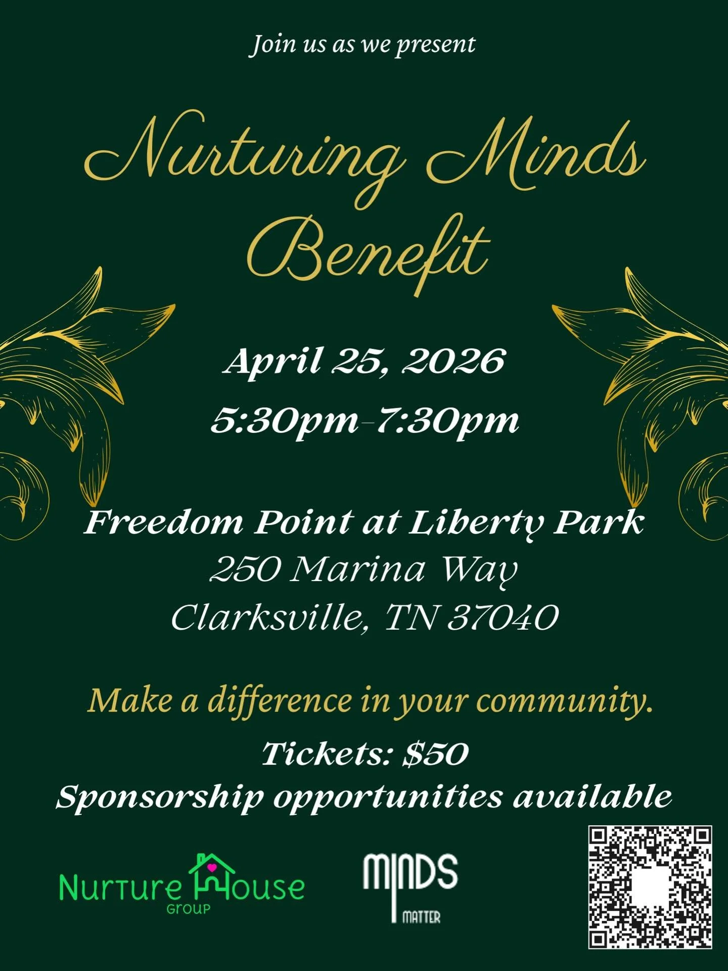 Join us! Here is the link for info and tickets! ⬇️
Linktr.ee/nurturingmindsbenefit