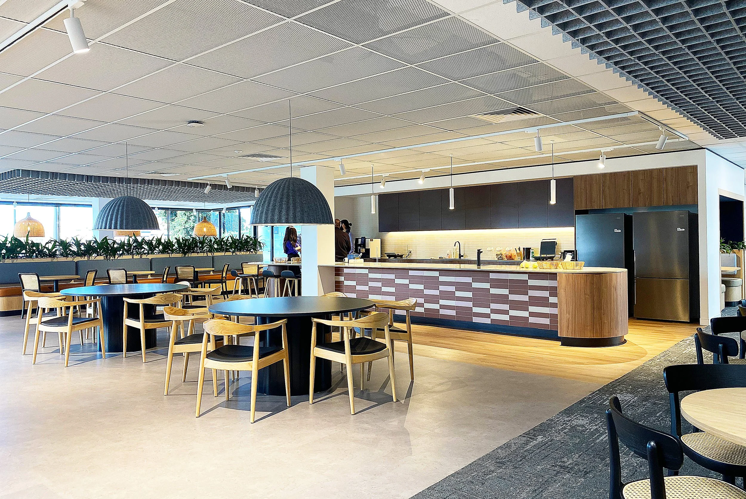 Alstom Office Fitout | Office Kitchen & Breakout Space Design Brisbane

This Alstom office fitout features a contemporary office kitchen and breakout space designed to support collaboration, wellbeing, and workplace culture. The space combines custom